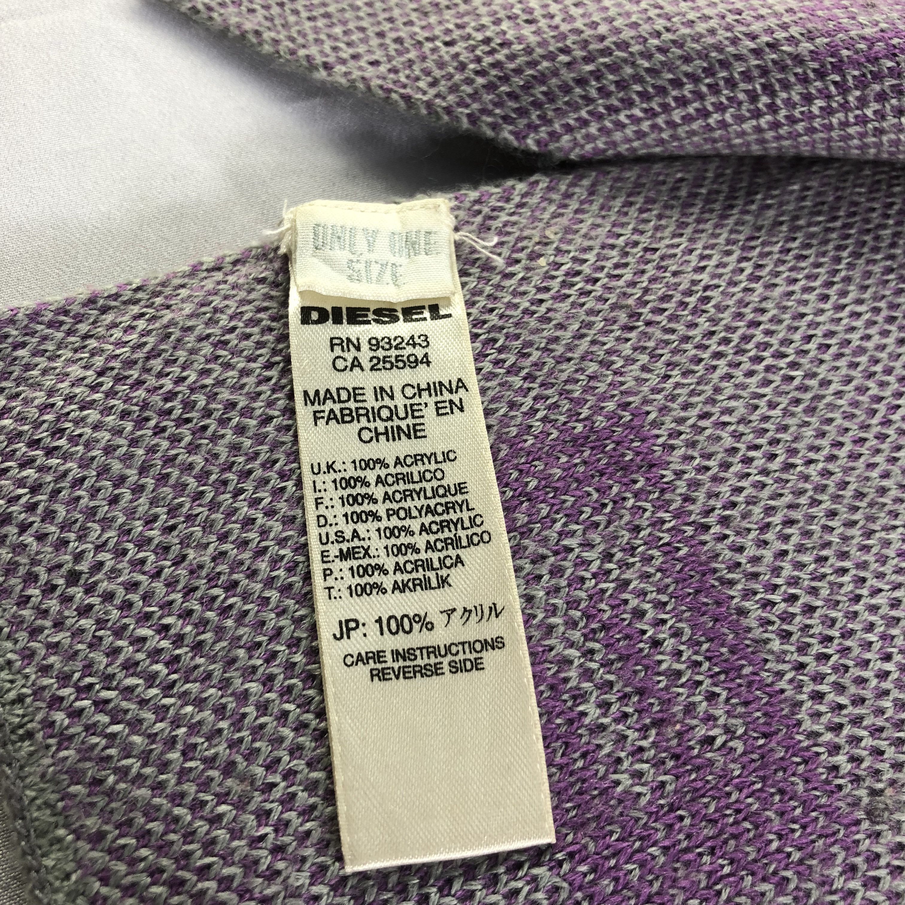 Diesel Diesel Mohawk Grey Scarf Muffler V1691 Size ONE SIZE - 4 Thumbnail