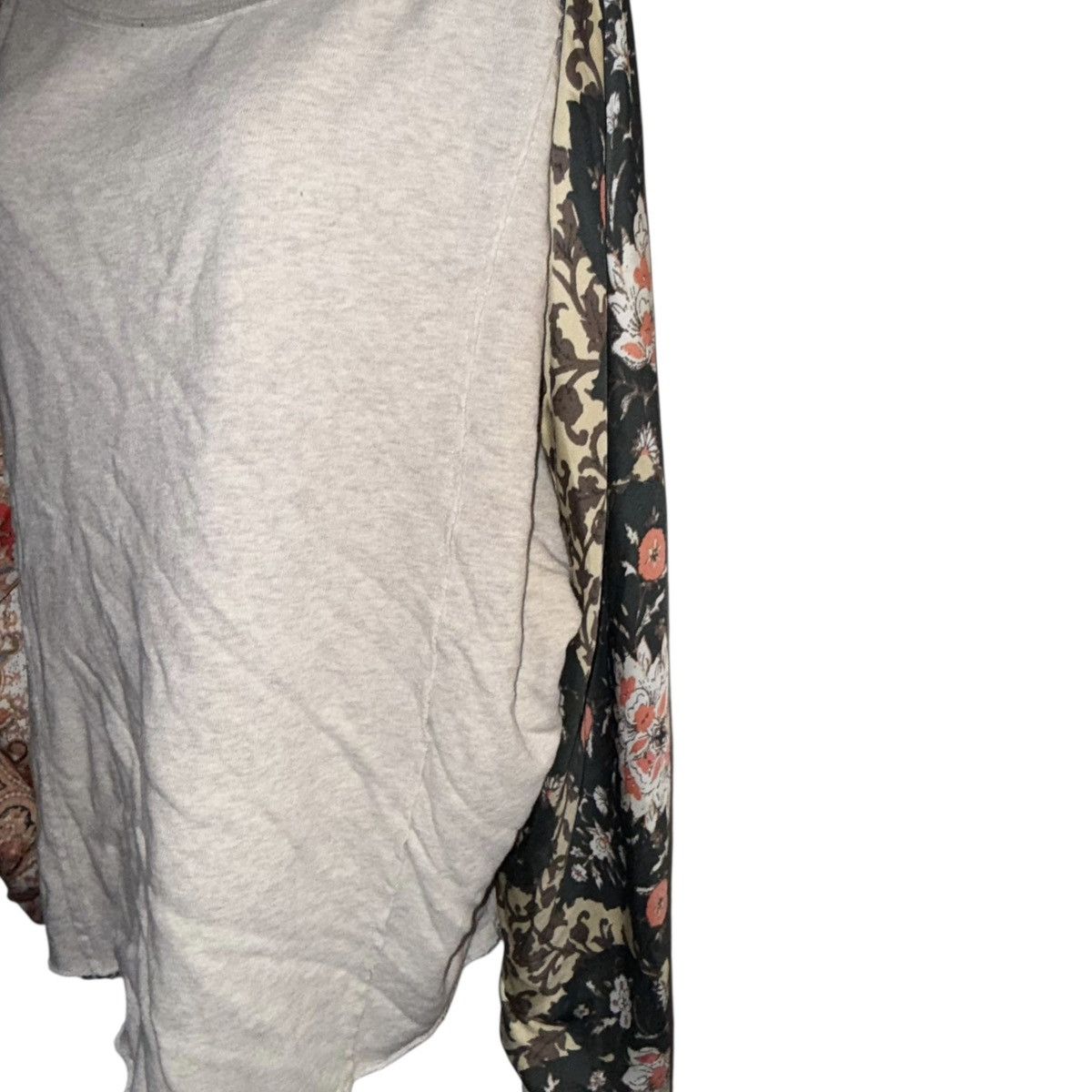 Free People Free People Vintage Affair floral satin sleeve pullover top Size L / US 10 / IT 46 - 8 Thumbnail