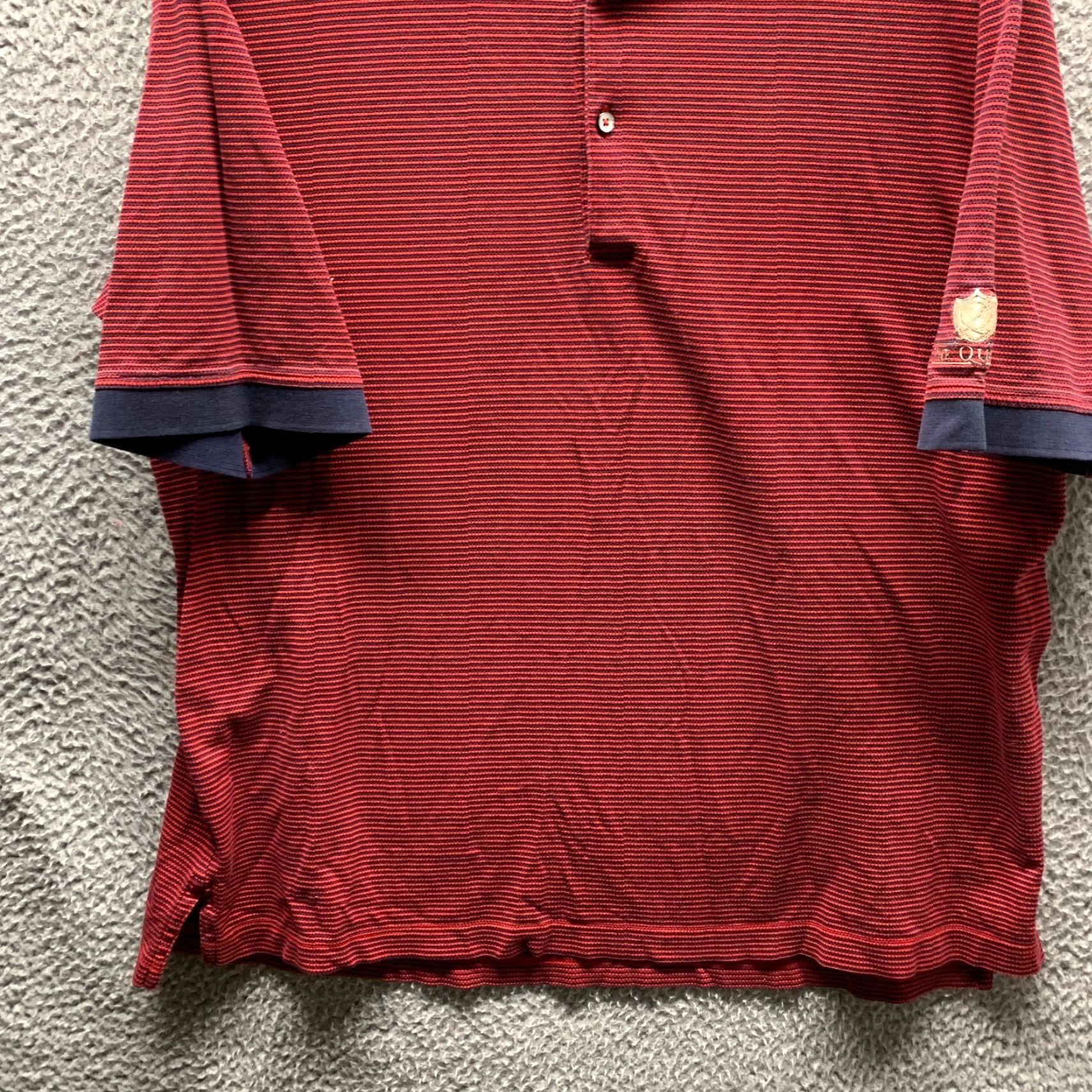 Vintage VINTAGE Fairway & Greene Polo Shirt Men's Regular L Red Striped 90s Golf Cotton Short/Long Sleeve Size US L / EU 52-54 / 3 - 3 Thumbnail