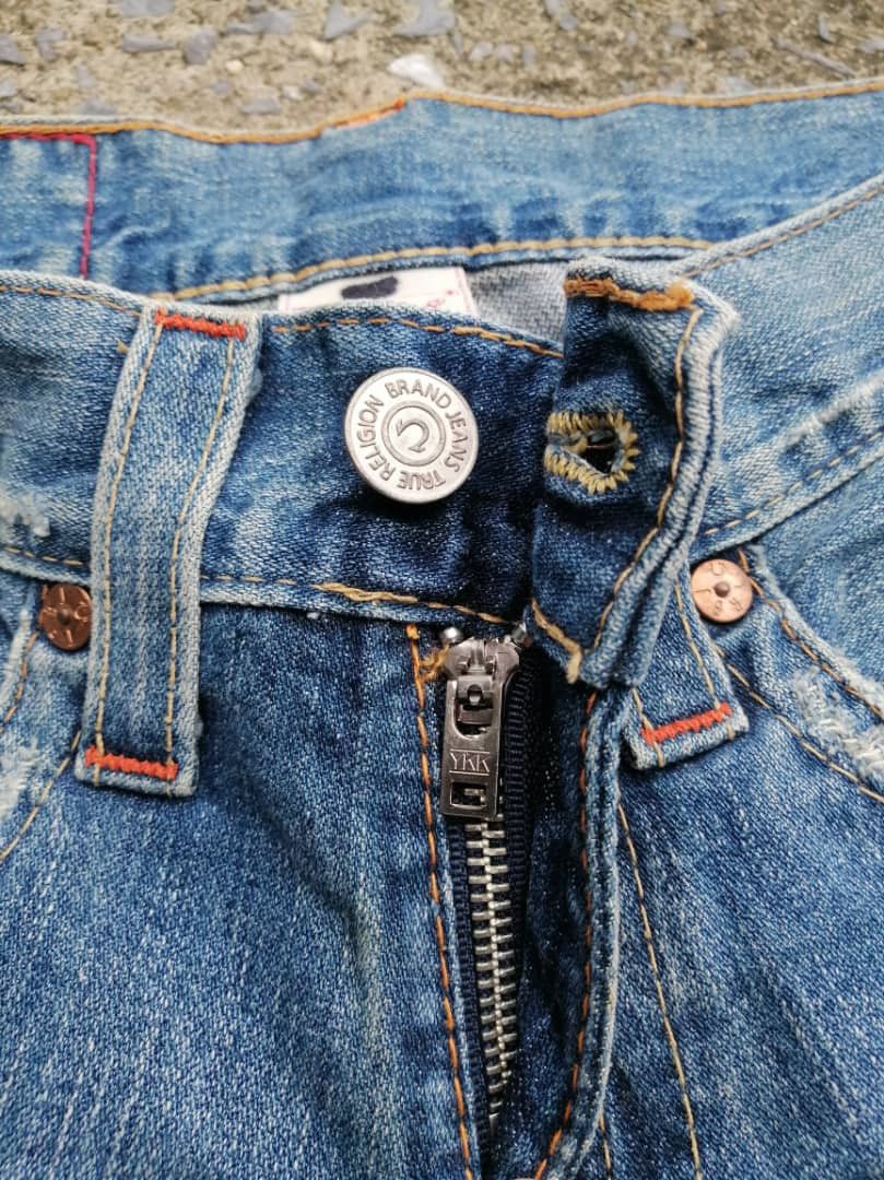 True Religion True Religion Joey Distressed Denim Jeans Size 27" / US 4 / IT 40 - 4 Thumbnail