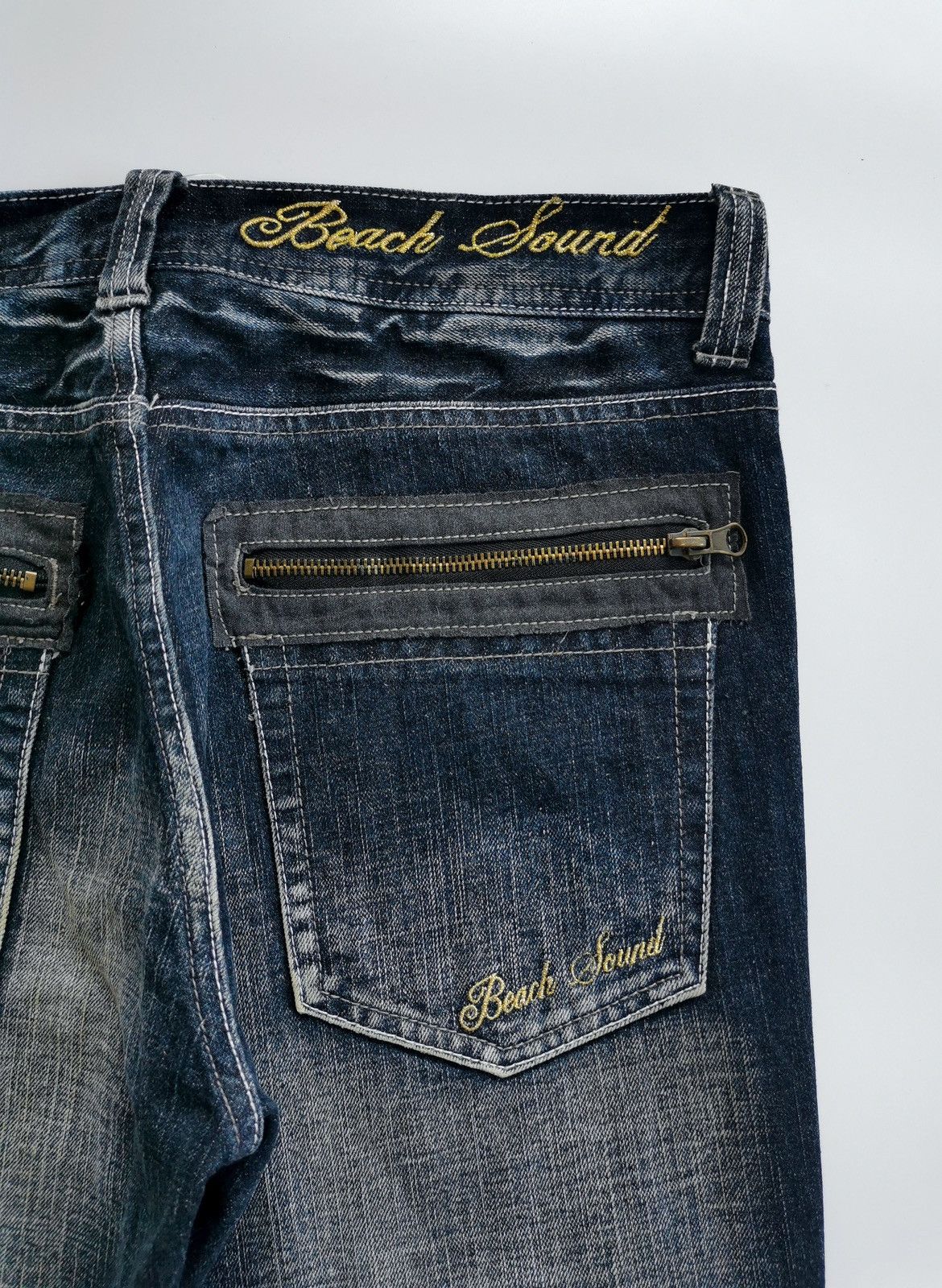 Tornado Mart Beach Sound Flared Bootcut Zipper Jeans Size US 34 / EU 50 - 9 Thumbnail