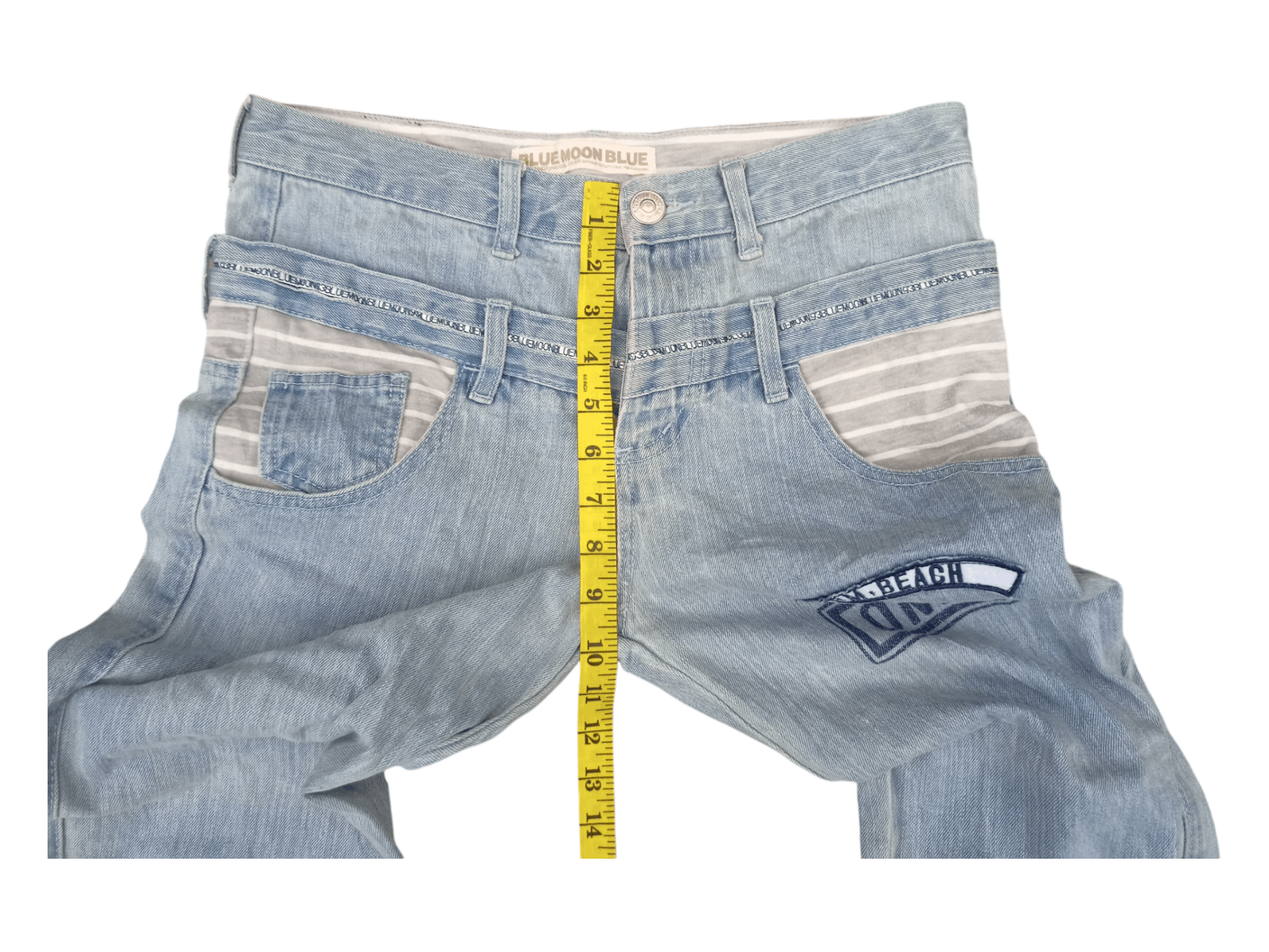Japanese Brand Blue Moon Blue Big Blowout Patched Japanese Jeans Size US 30 / EU 46 - 20 Thumbnail