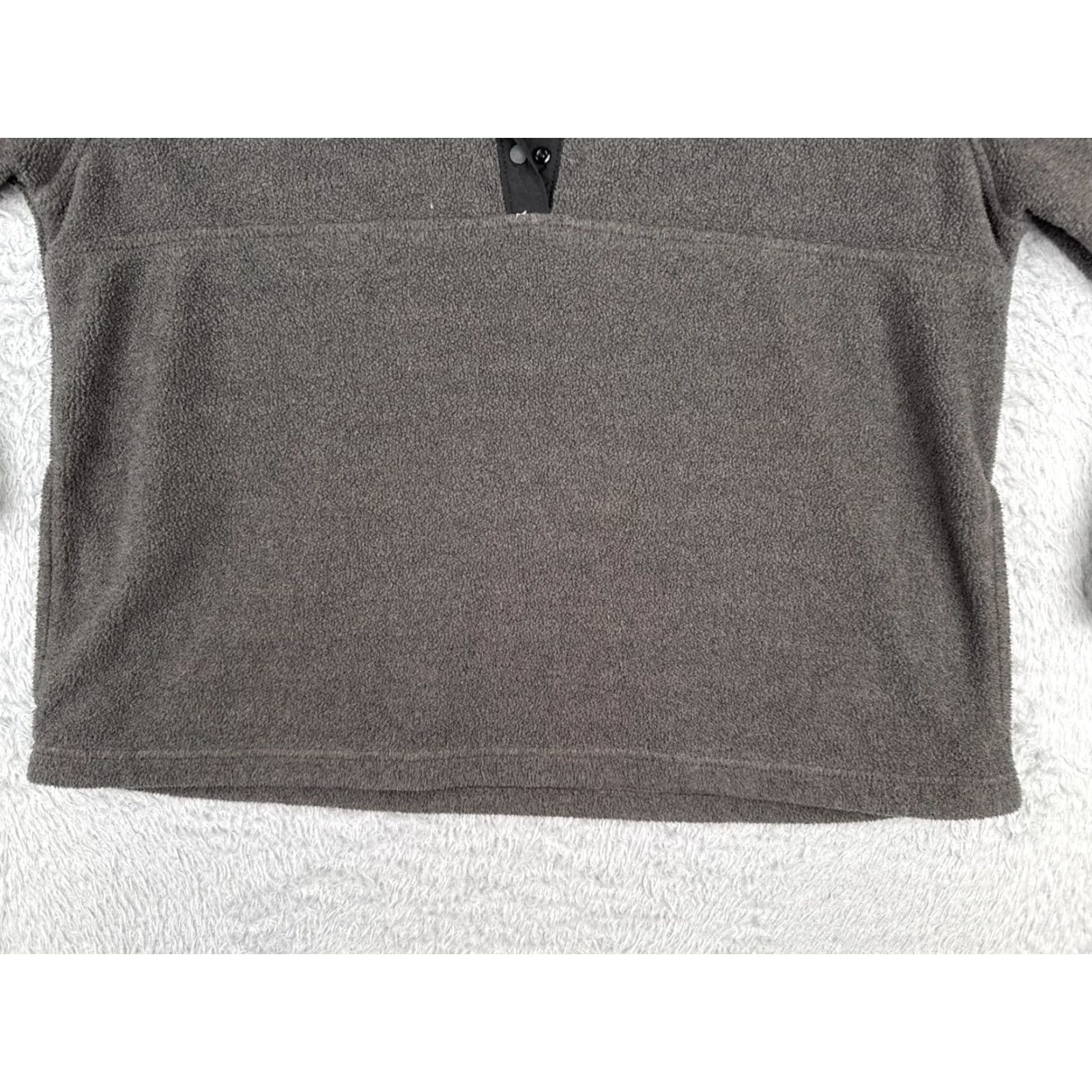 Vintage VINTAGE L.L. Bean Sweater Mens Medium Gray 1/4 Button Mock Neck Polyester Fleece Shirt Size US M / EU 48-50 / 2 - 5 Thumbnail