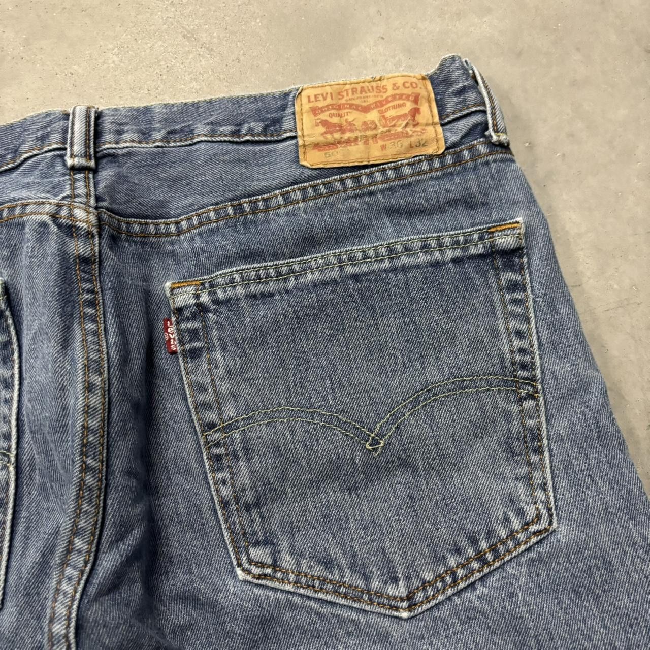 Levi's × Vintage Crazy Vintage Y2K/2000s Grunge Medium Wash Levi’s Denim Jeans! Size US 36 / EU 52 - 7 Thumbnail