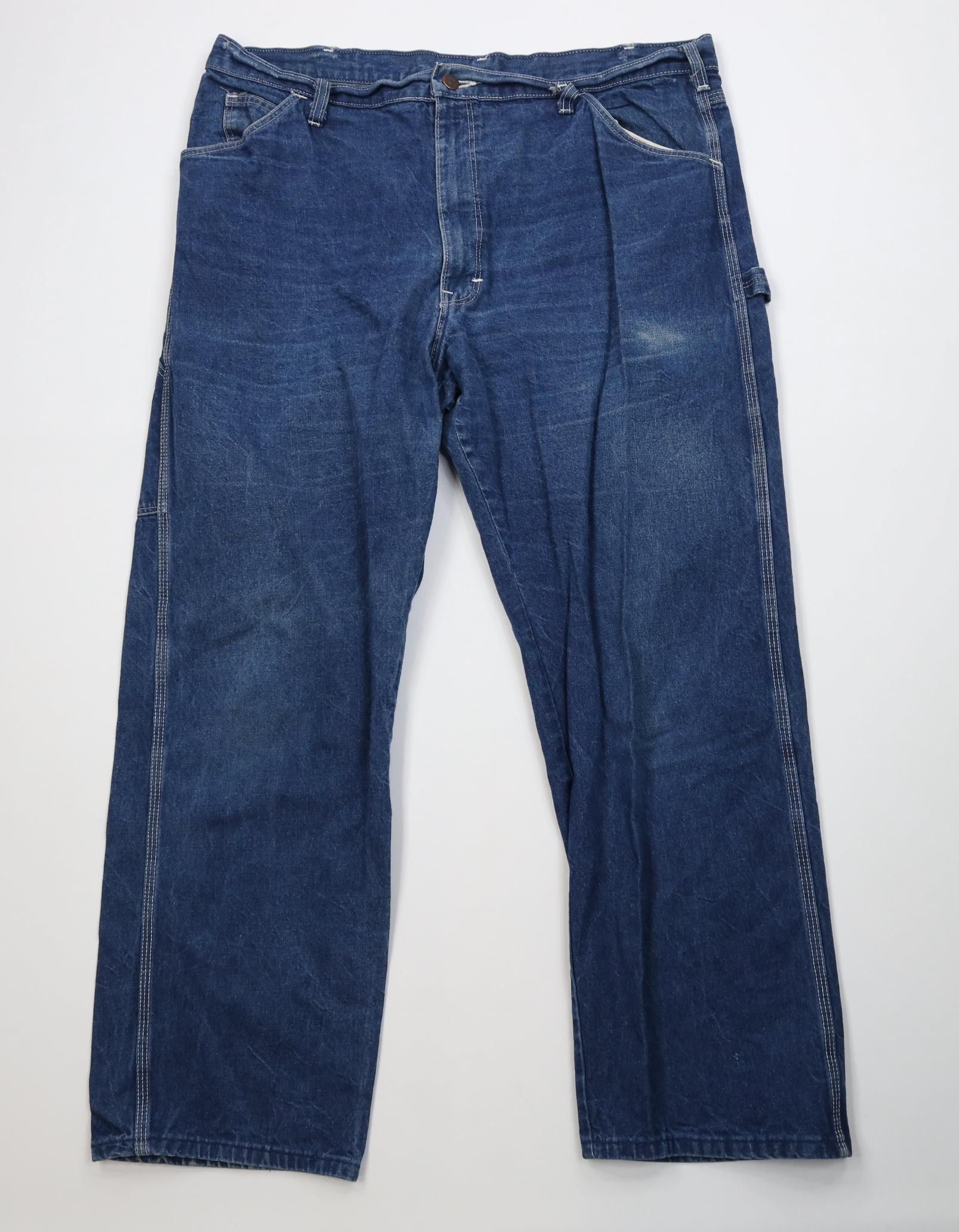 Dickies Vintage 70s Dickies Wide Leg Dungaree Denim Jeans Blue USA Size US 38 / EU 54 - 1 Thumbnail