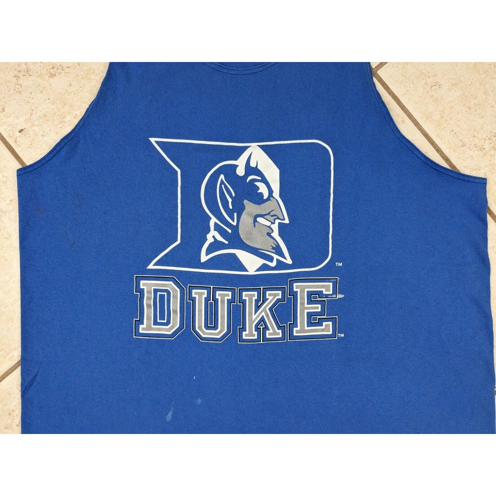 Hanes Vtg Duke Blue Devils Big Logo College Tank Top Shirt XXL 2XL Size US XXL / EU 58 / 5 - 3 Thumbnail