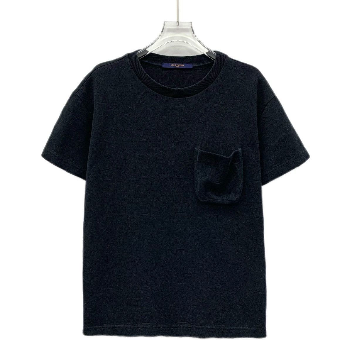 Louis Vuitton Black Short Sleeve Textured Shirt with Pocket Size US XS / EU 42 / 0 - 1 Thumbnail