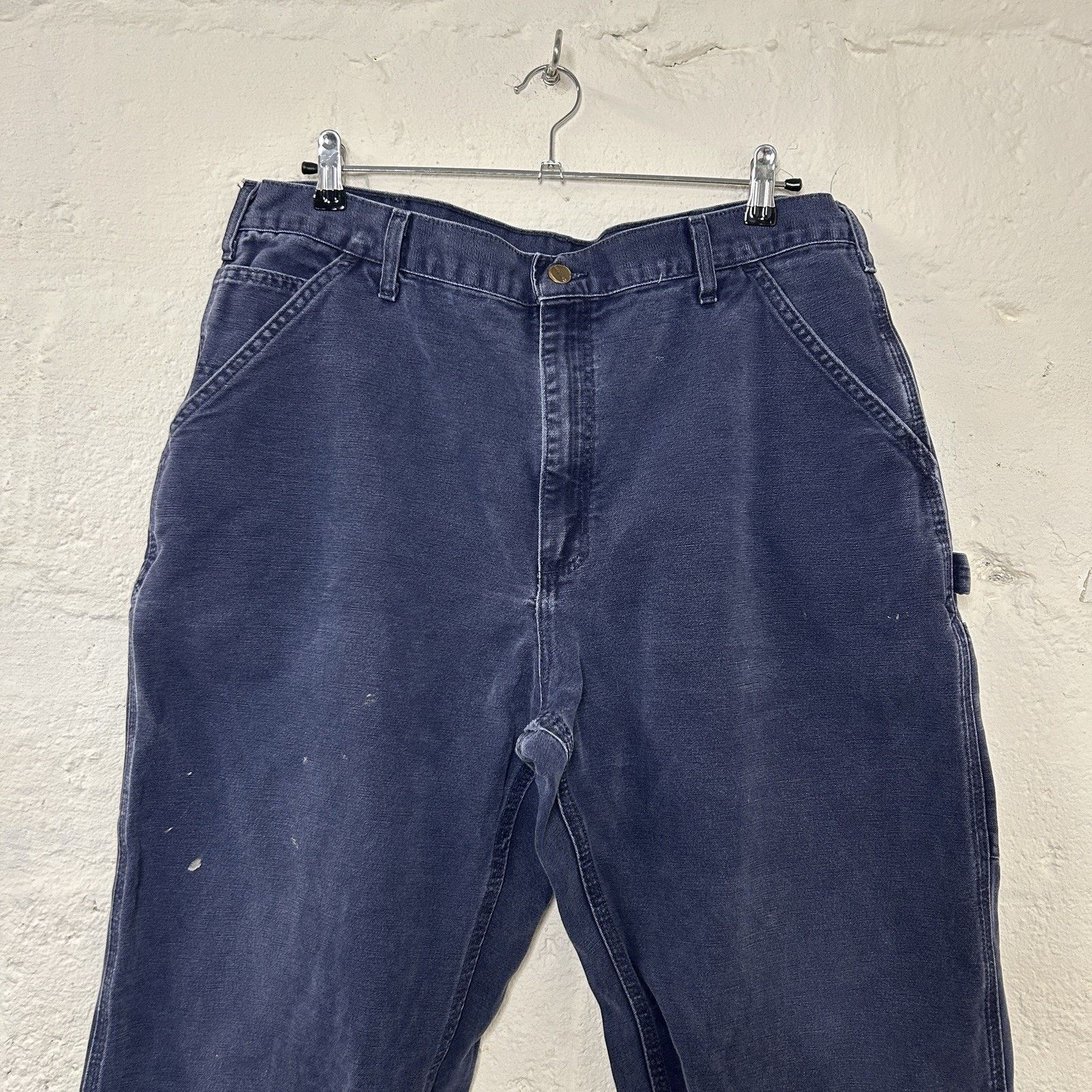 Carhartt Vintage Carhartt Dungaree Fit Work Pants “Midnight Navy” B11 Size US 38 / EU 54 - 3 Thumbnail