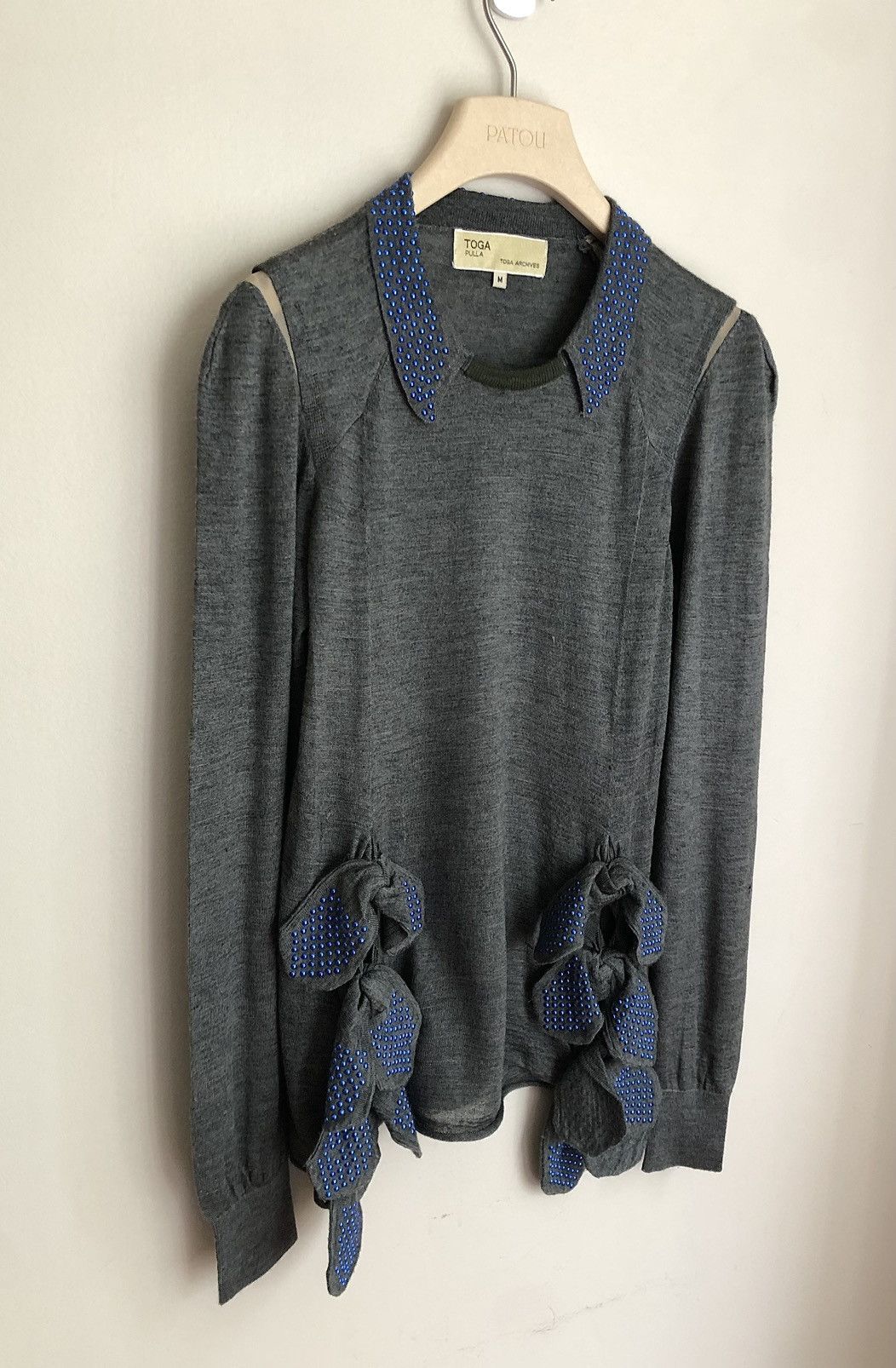 Toga TOGA PULLA Bejeweled Wool Petal Sweater Size US M / EU 48-50 / 2 - 10 Thumbnail