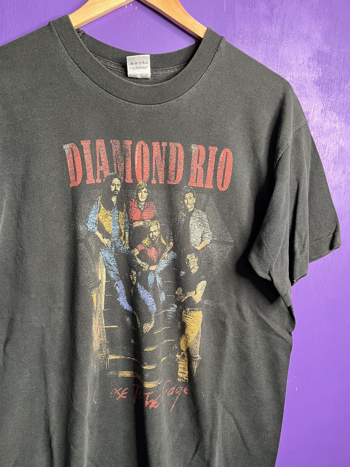 Band Tees × Vintage Vintage 90s Diamond Rio big logo tour t-shirt Size US L / EU 52-54 / 3 - 3 Thumbnail