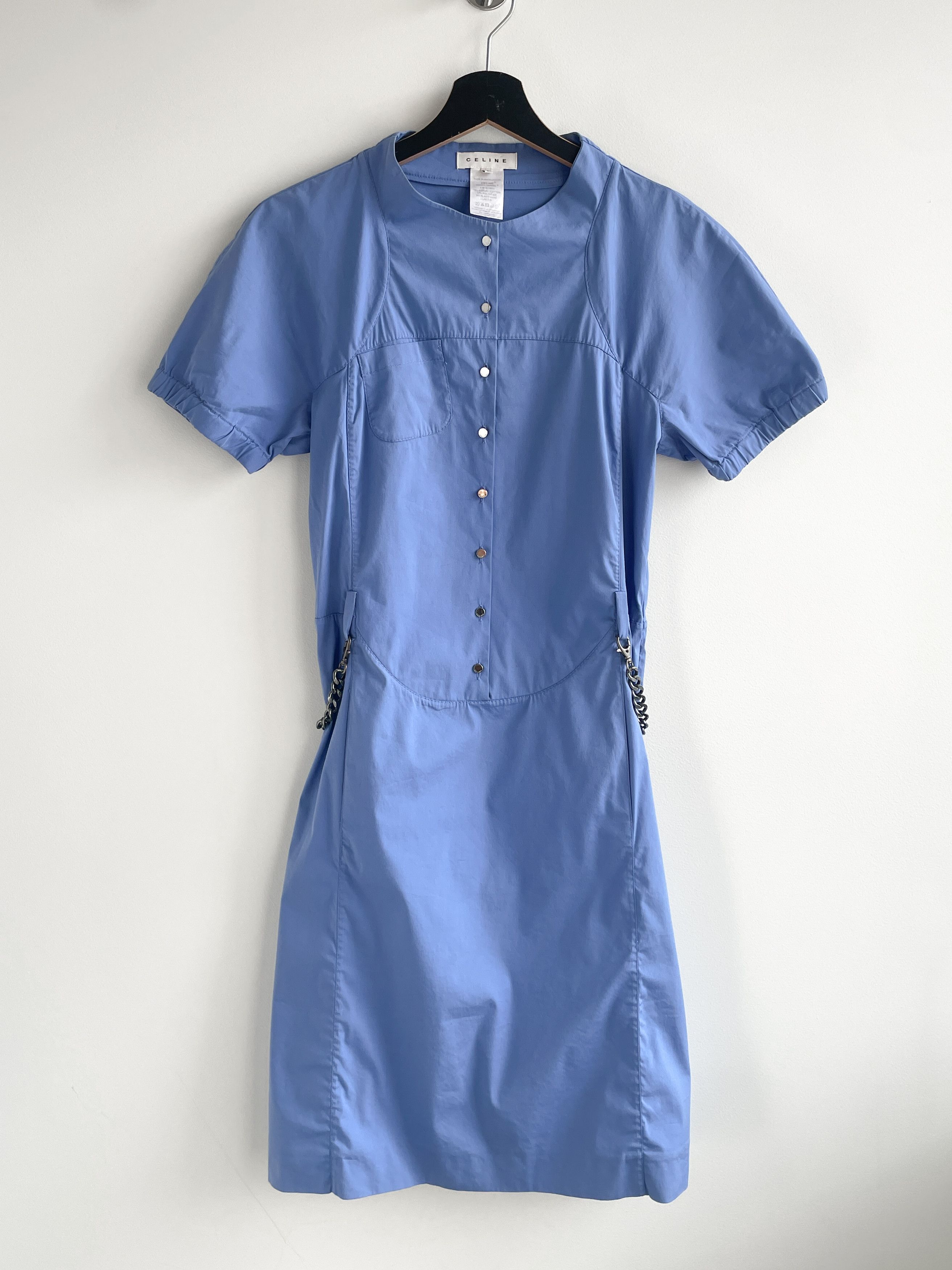 Celine blue cotton dress Size S / US 4 / IT 40 - 5 Thumbnail