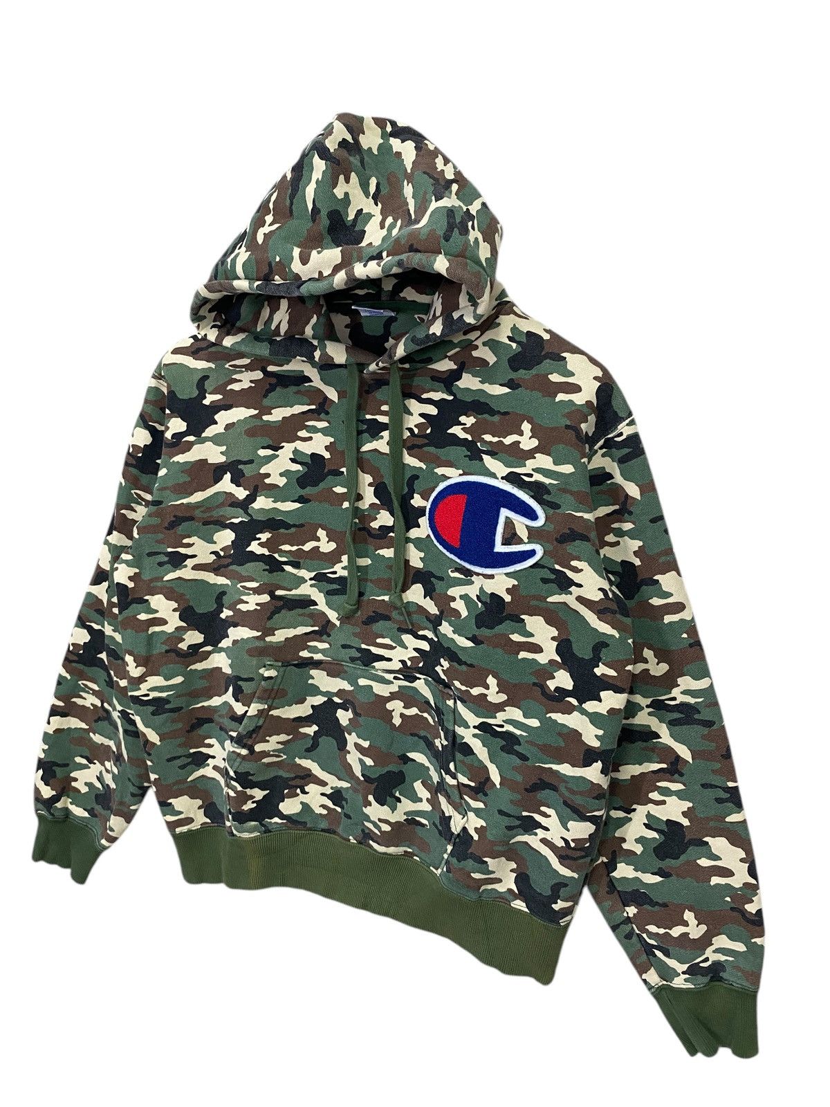 Champion Vintage champion big logo camo hoodie Size US L / EU 52-54 / 3 - 3 Thumbnail