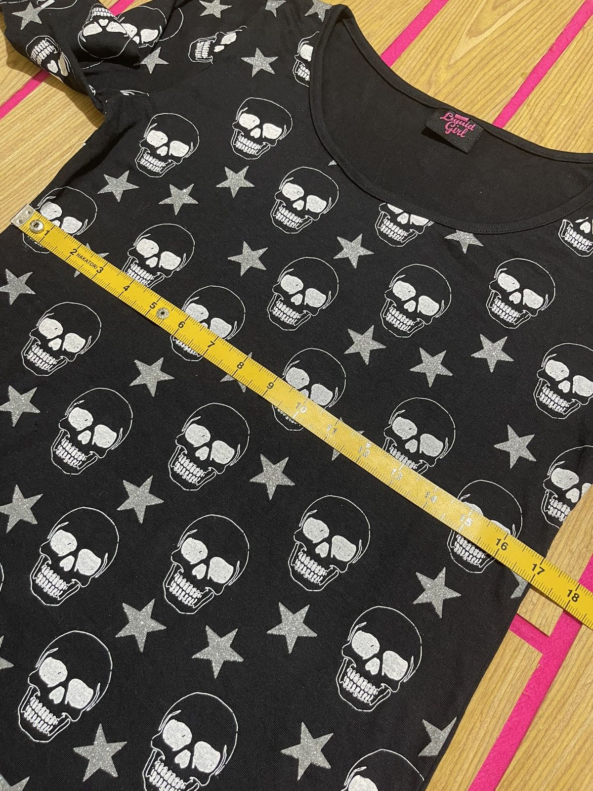 If Six Was Nine Y2K LIQUID GIRL long sleeve tshirt skull pull print style Size US M / EU 48-50 / 2 - 8 Thumbnail