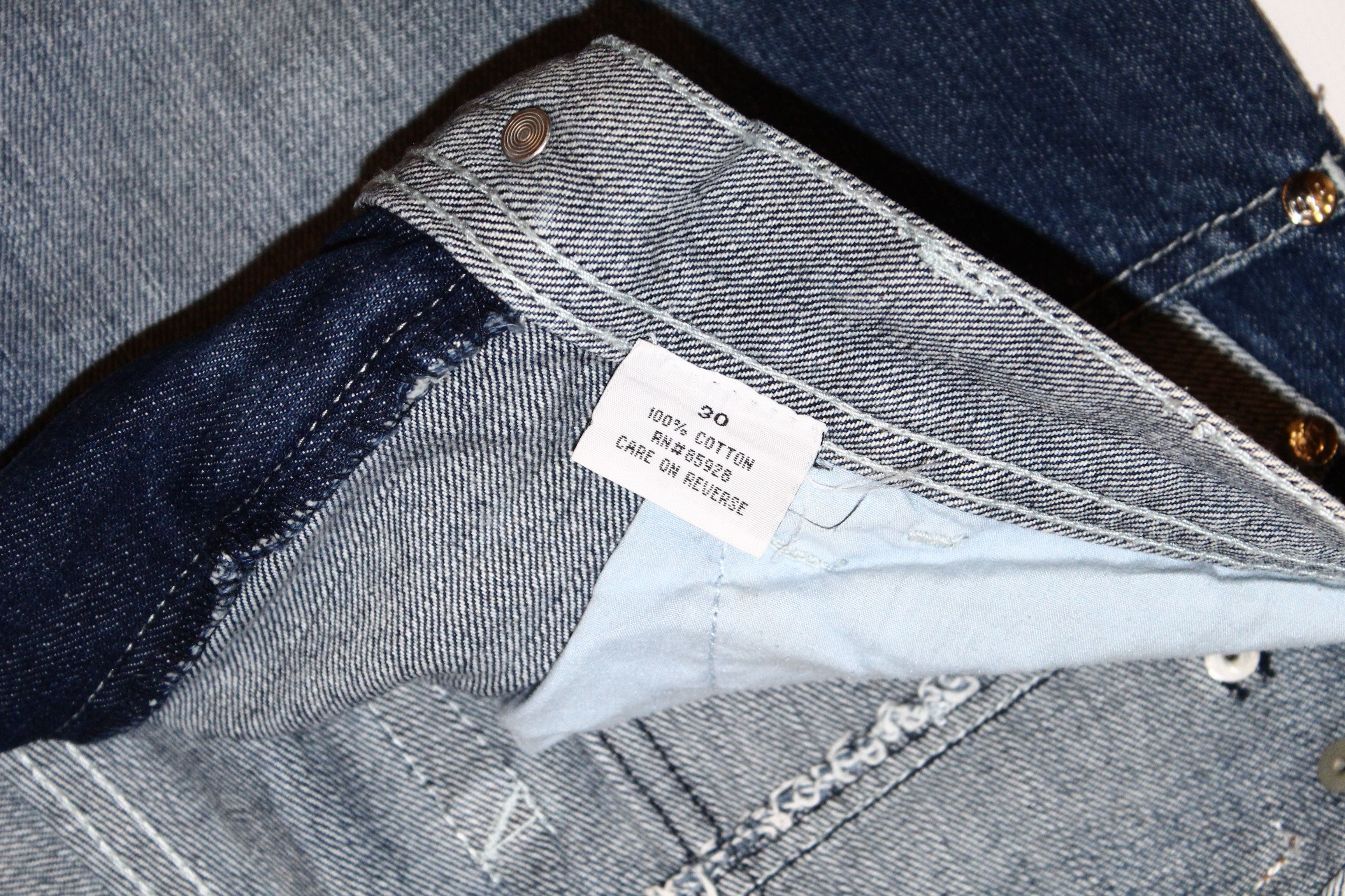 Wu-Tang Clan Johnny Blaze aka Method Man Faded Denim Bootcut Baggy Jeans Size US 30 / EU 46 - 10 Thumbnail