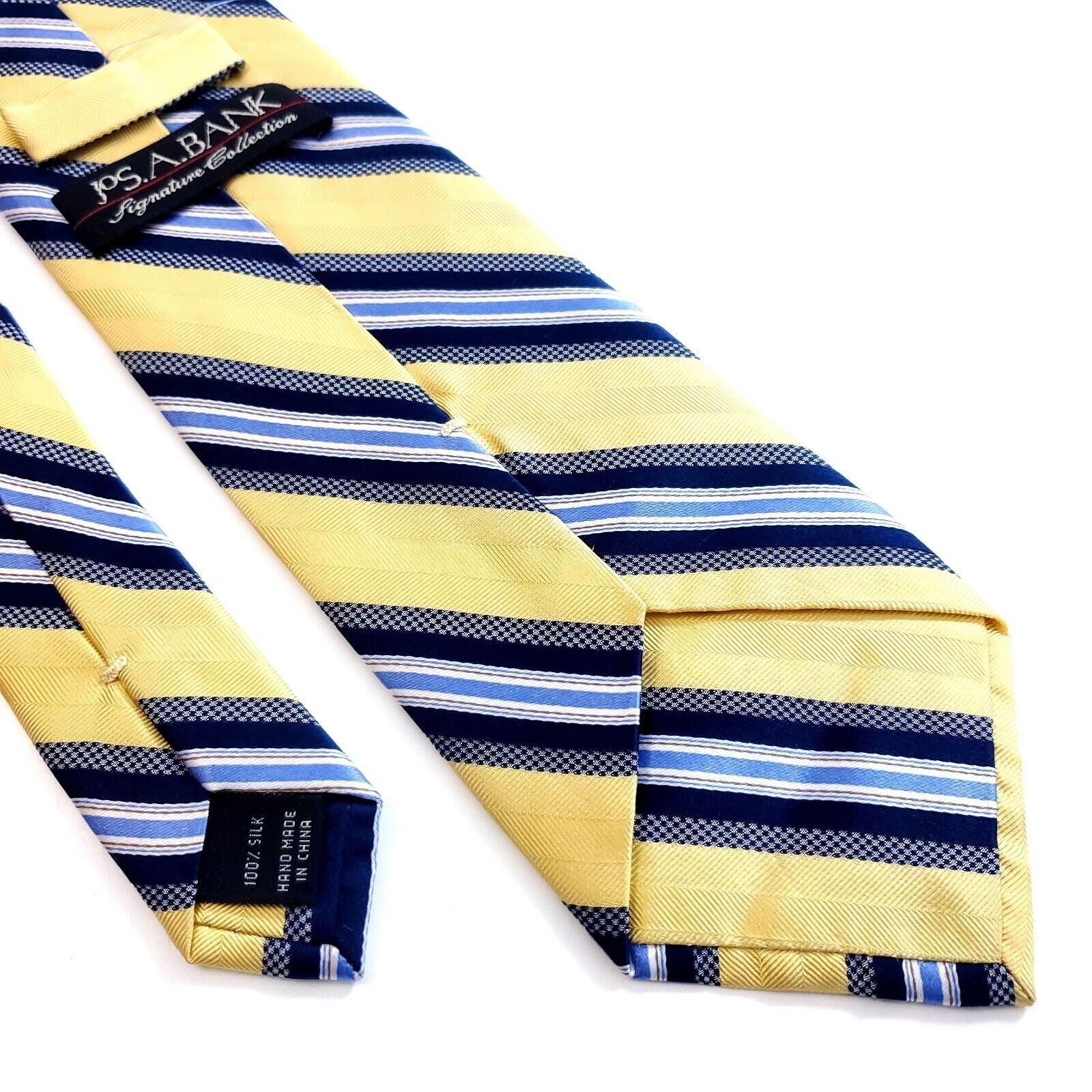 Jos. A. Bank Jos A Bank Signature Collection Yellow Blue Striped Woven Si Size ONE SIZE - 5 Thumbnail
