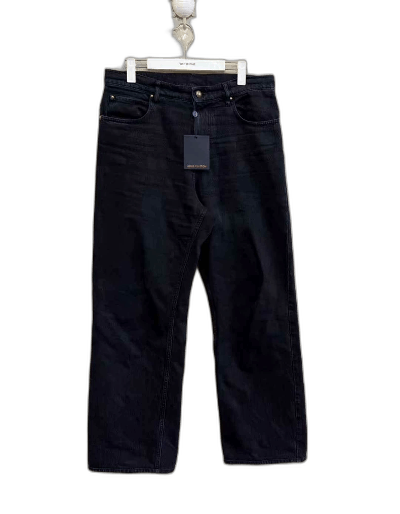 Louis Vuitton Louis Vuitton Black Logo Denim Pants Size 30 Size US 30 / EU 46 - 1 Thumbnail