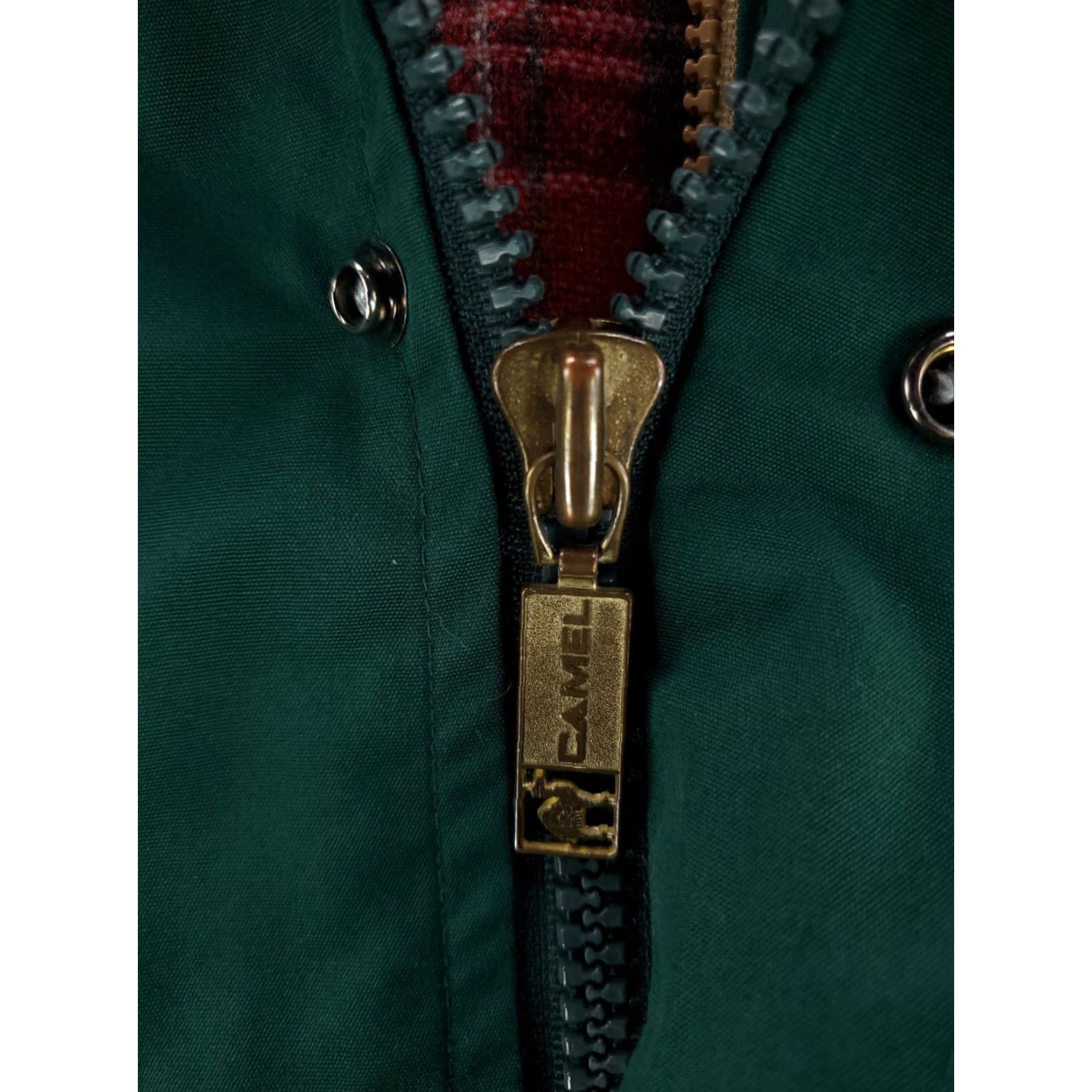 Camel VINTAGE Camel 3-in-1 Jacket Shell Green Mens M Hooded VTG 80s 90s Wool Lined Shell Only Jacket Size US M / EU 48-50 / 2 - 4 Thumbnail