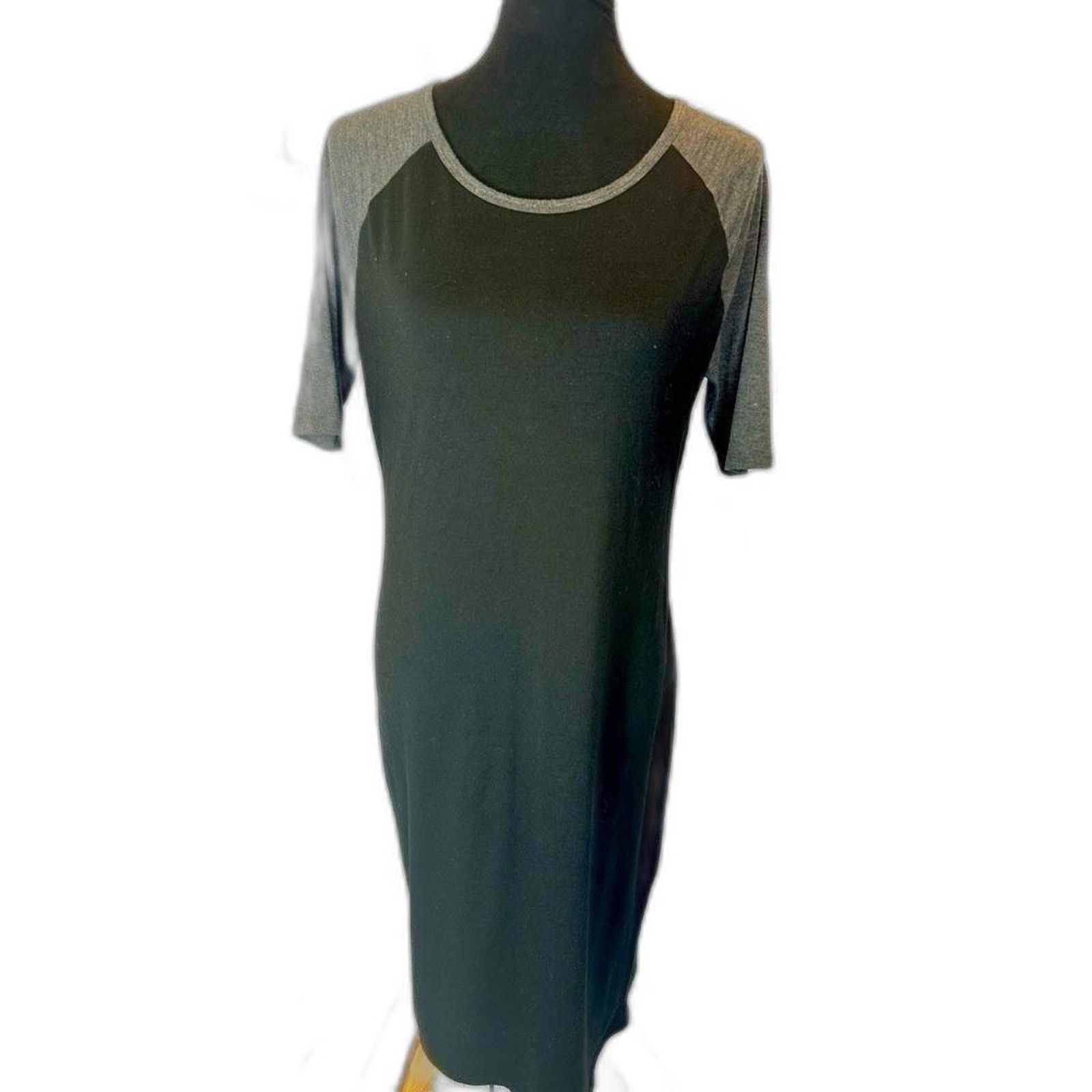 Designer Giddy Up Glamour Casual Dress - Black & Gray Size L / US 10 / IT 46 - 1 Thumbnail
