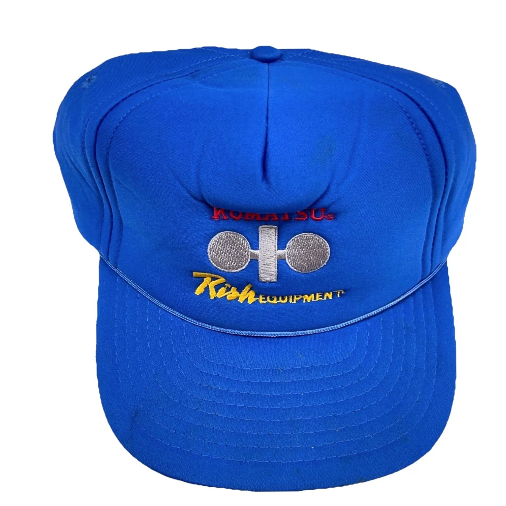 Coal VINTAGE Komatsu Rish Equipment Coal Mining Trucker Hat Cap Snapback Rope 90s Size ONE SIZE - 4 Thumbnail