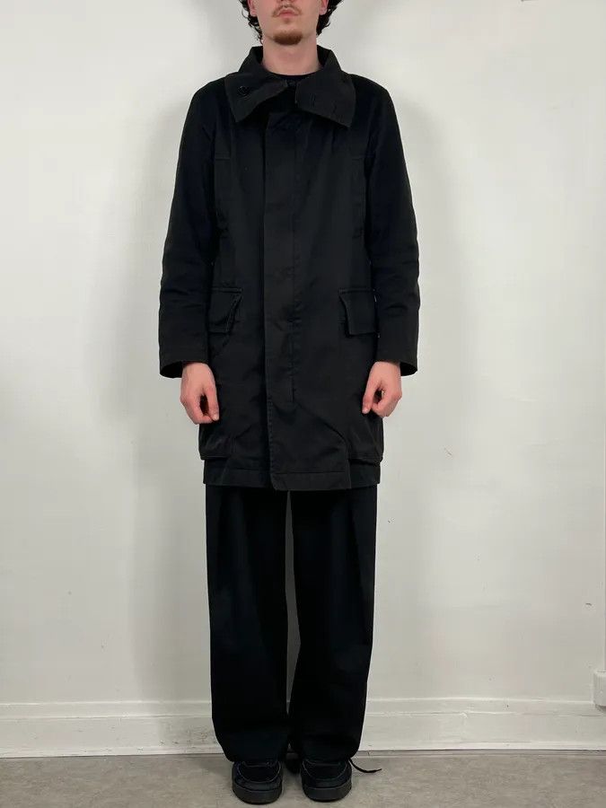 Yves Saint Laurent AW2003 Yves Saint Laurent Rive Gauche Black Cargo Trench Coat Size US L / EU 52-54 / 3 - 3 Thumbnail