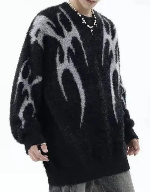 Aran Isles Knitwear Avant garde fashion gothic print sweater knitwear Size US M / EU 48-50 / 2 - 7 Thumbnail