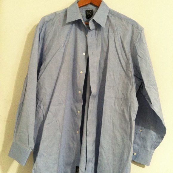 Jos. A. Bank JOS.A.BANK MENS BLUE 100%COTTON DRESS SHIRT SIZE: 17-33 Size US XL / EU 56 / 4 - 3 Thumbnail