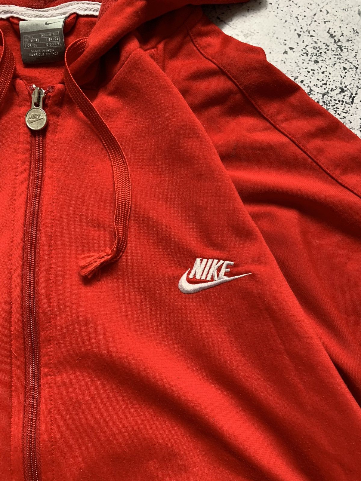 Nike Vintage Nike Baggy Zip Hoodie Spell Out Swoosh Y2K USA Drill Size US L / EU 52-54 / 3 - 10 Thumbnail