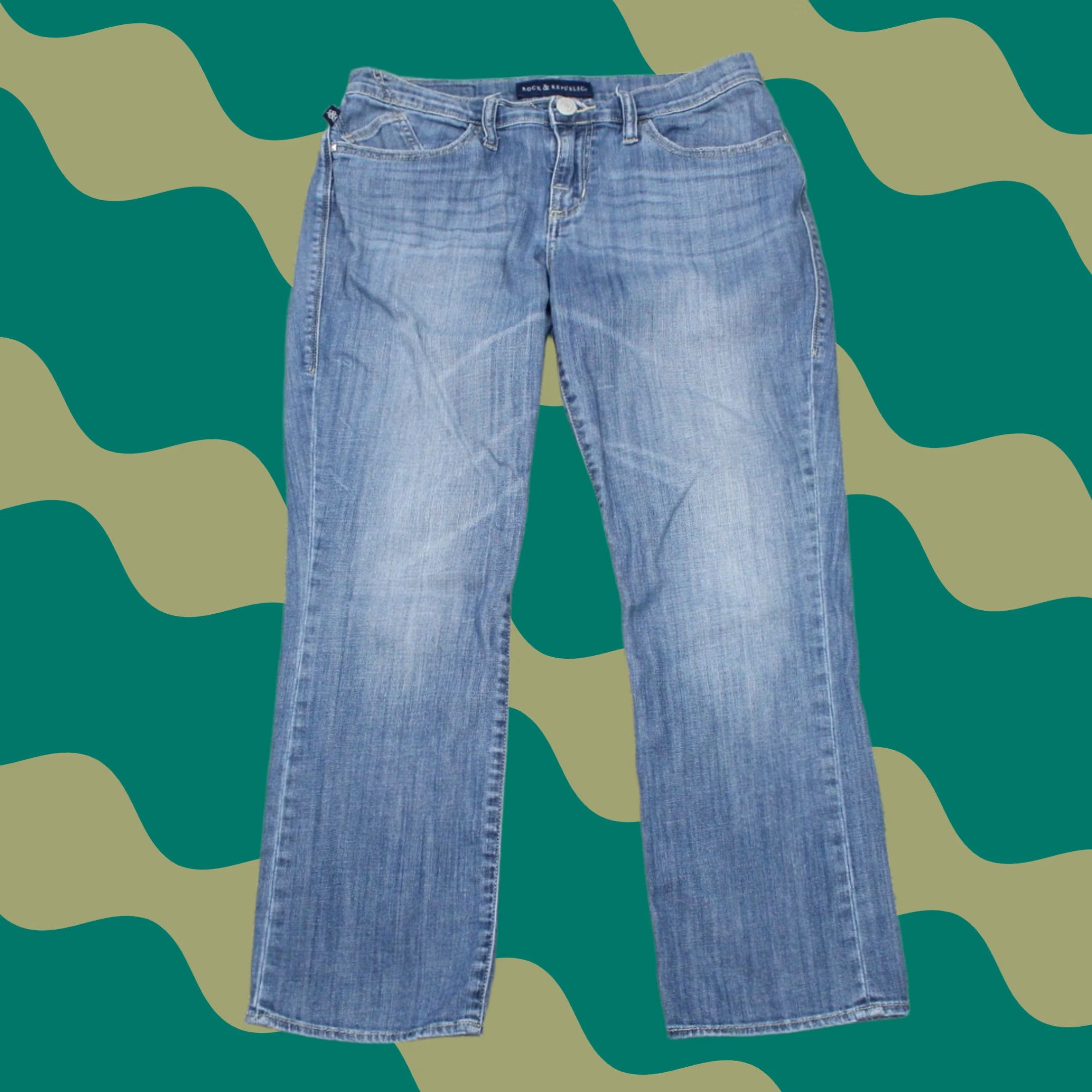 Vintage Rock & Republic Jeans Womens 8 Blue Medium Wash 5-Pocket Denim w/ 26" inseam Size 30" / US 8 / IT 44 - 1 Thumbnail