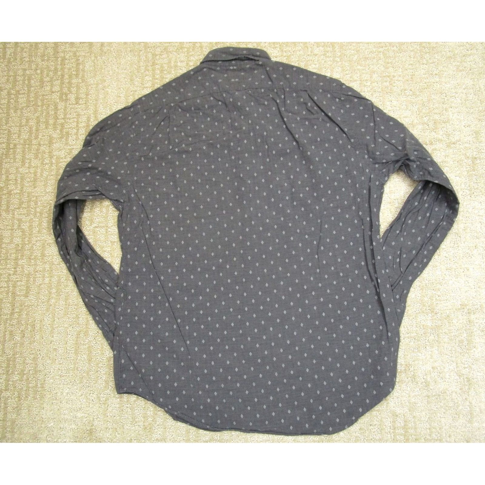 Polo Ralph Lauren Polo Ralph Lauren Shirt Mens Medium Gray Geometric Pattern Button-Up Classic Fit Size US M / EU 48-50 / 2 - 3 Thumbnail