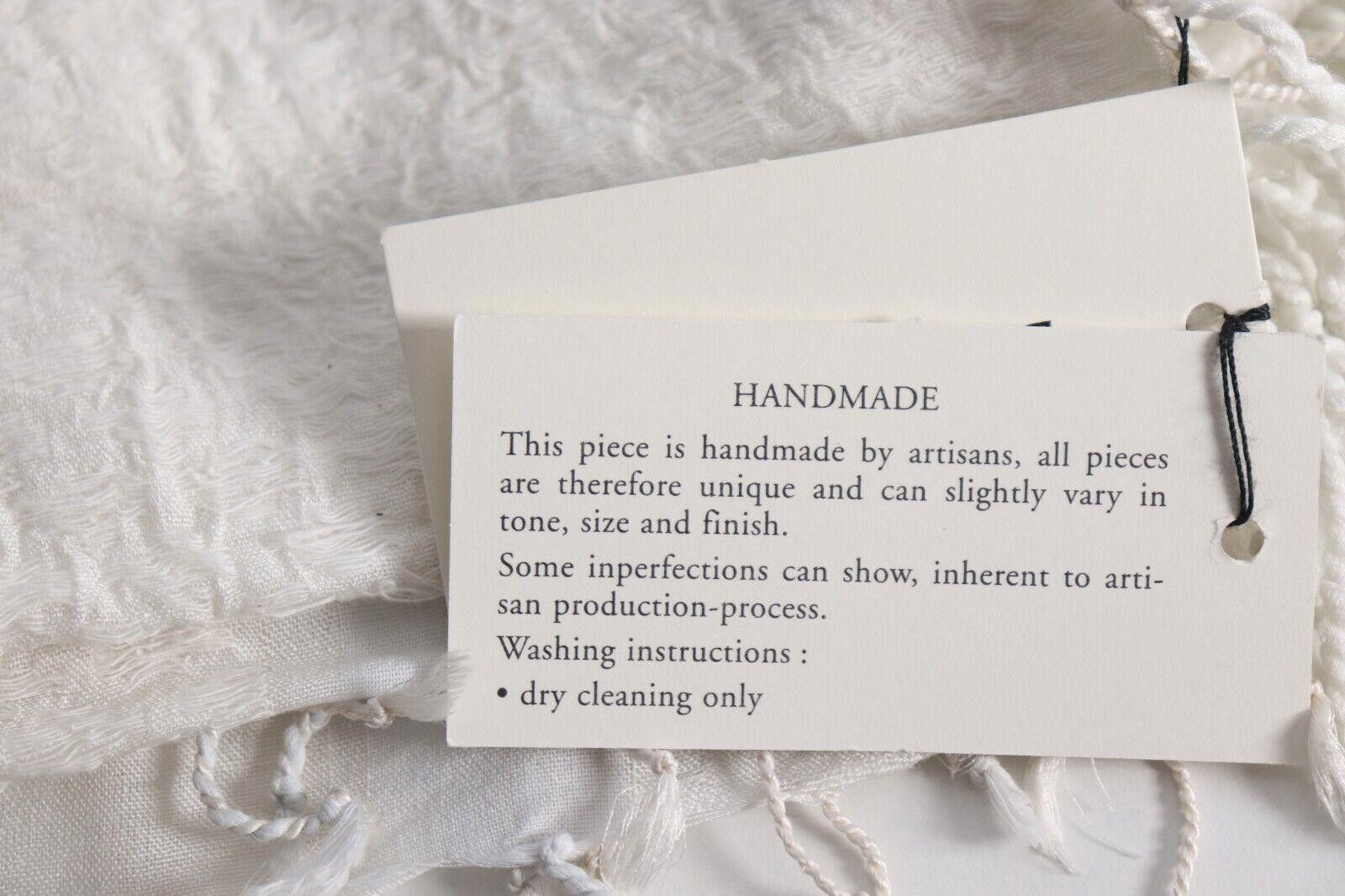 Dries Van Noten Dries Van Noten Unisex White Farriss Scarf Silk Cotton NWT Size ONE SIZE - 4 Thumbnail