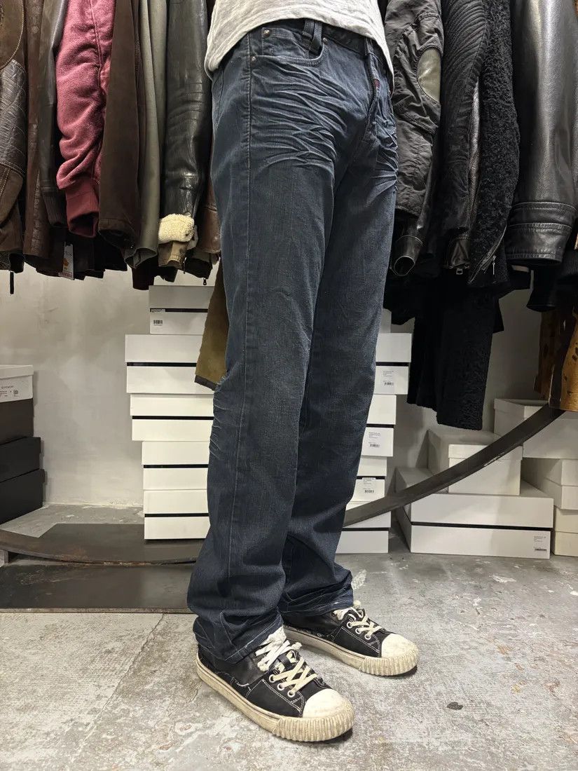 Designer × Marithe + Francois Girbaud × Vintage 2000s Marithé + François Girbaud Blue Brut Distressed Denim Jeans Size US 31 - 4 Thumbnail
