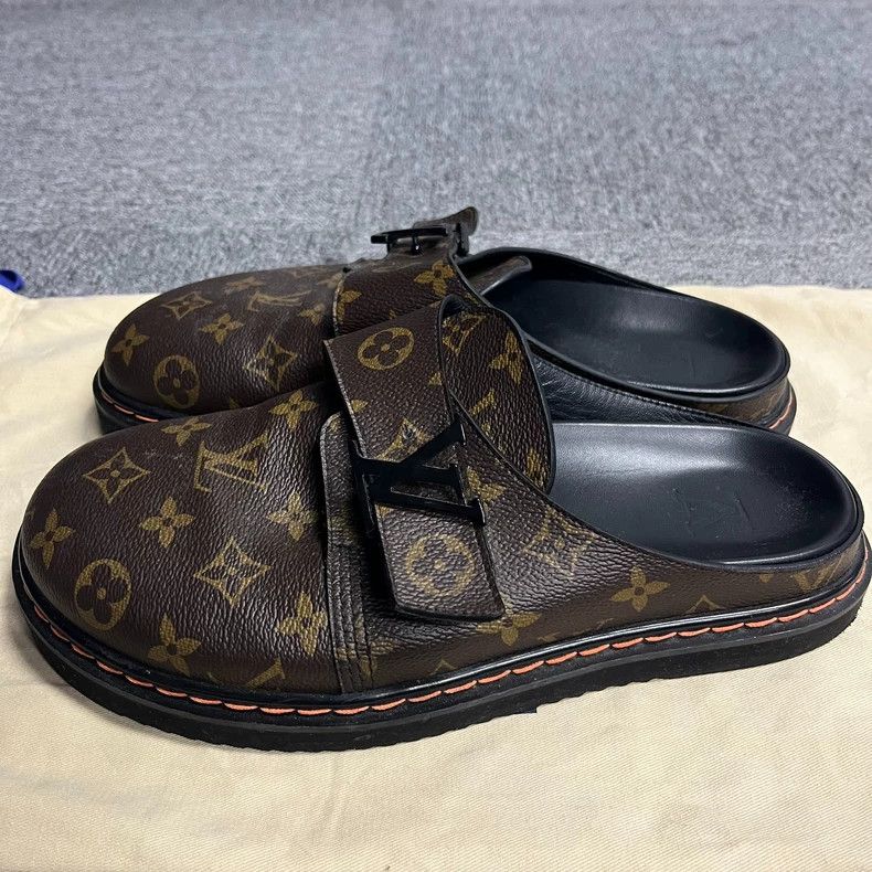 Louis Vuitton Louis Vuitton Brown Birkenmann logo slipper Size US 8 / EU 41 - 2 Thumbnail