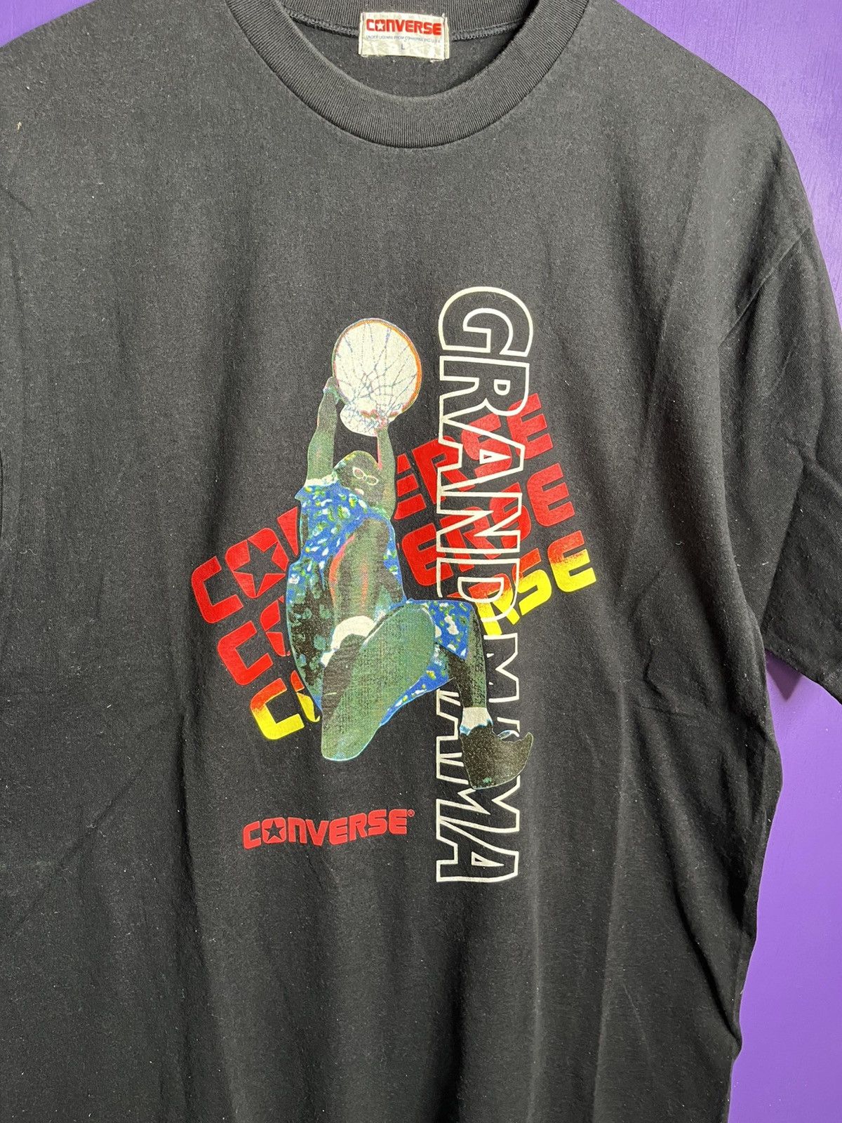 Converse × NBA × Vintage Vintage 90s Converse Larry Johnson grandmama t-shirt Size US L / EU 52-54 / 3 - 3 Thumbnail
