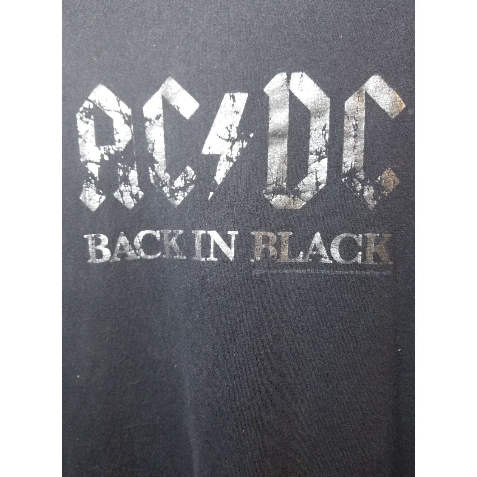 Etro AC/DC T Shirt Band Tee Black Mens XL Retro Logo Cotton Crew Neck Short Sleeve Size US XL / EU 56 / 4 - 2 Thumbnail