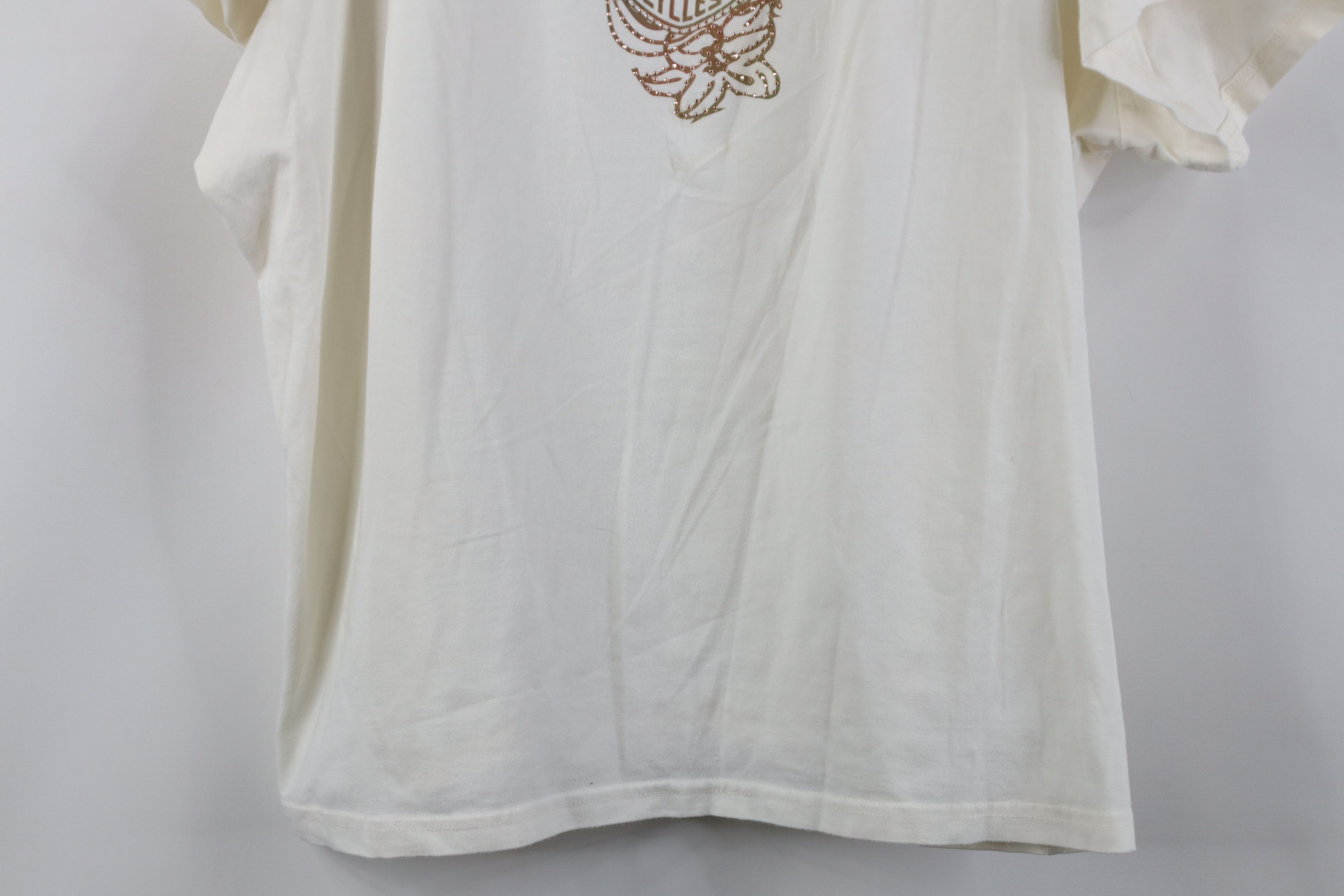 Harley Davidson Vintage Y2K Harley Davidson Rhinestone Flower Tribal T-Shirt Size XXL / US 16-18 / IT 52-54 - 3 Thumbnail