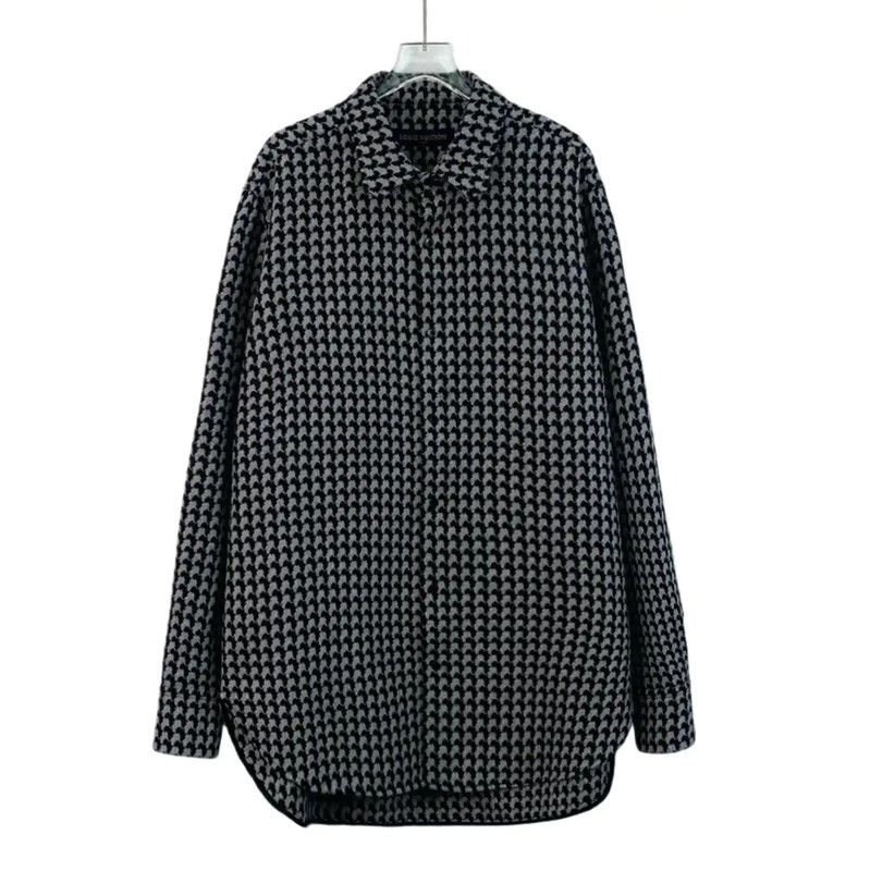 Louis Vuitton Louis Vuitton Men's Black Wool Shirt XL Size 0089 Size US XL / EU 56 / 4 - 1 Thumbnail
