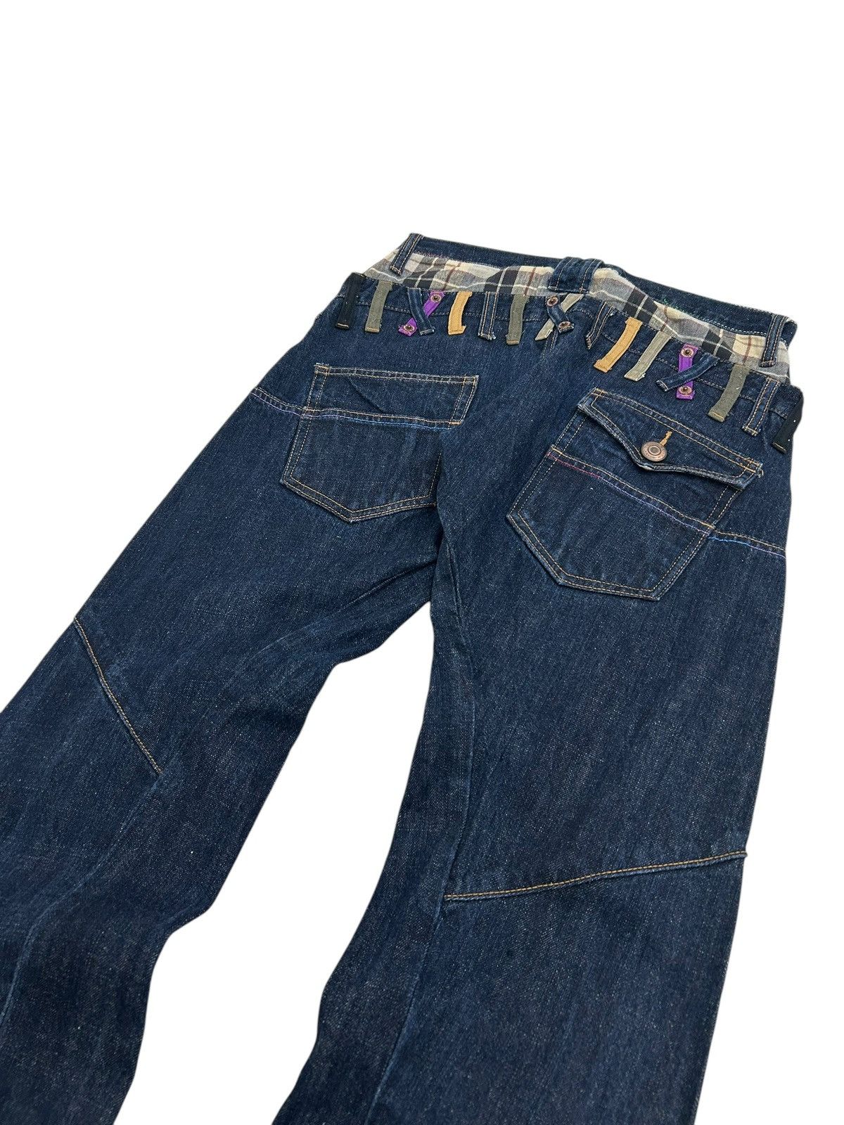 GOSTAR DE FUGA × Japanese Brand Double Waist Japan Engineered Jean Cut Style Coloured Waist Size US 30 / EU 46 - 17 Thumbnail