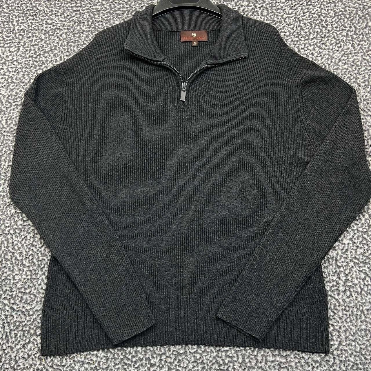 Toscano Toscano Sweater Women XL Rib Knit Quarter Zip Merino Wool Size XL / US 12-14 / IT 48-50 - 1 Thumbnail