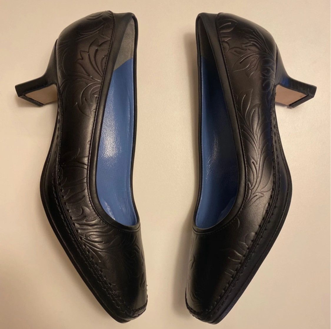 Quercioli pumps in Florentia printed embossed leather Size US 7 / IT 37 - 3 Thumbnail