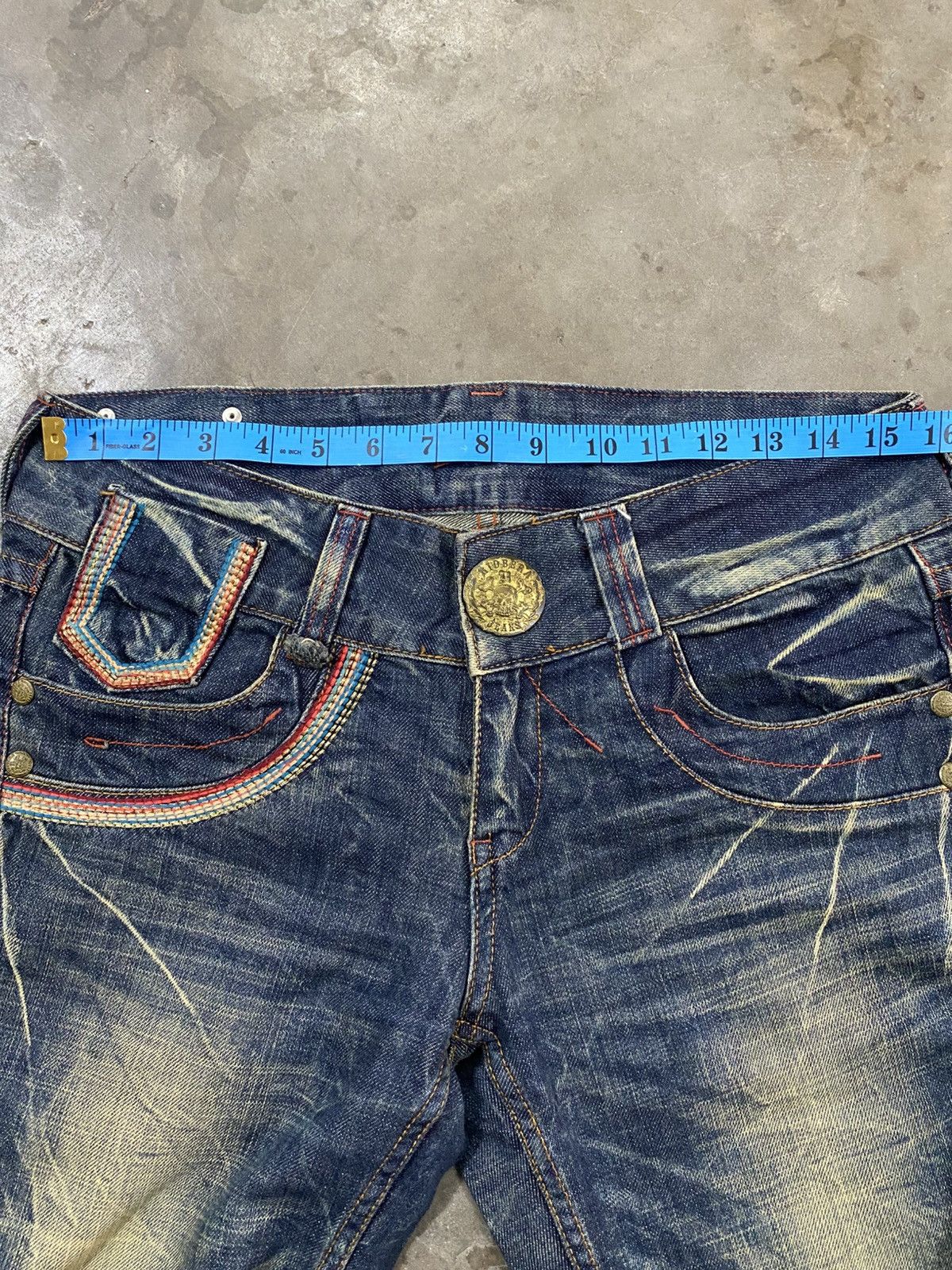 Hysteric Glamour Flare Jeans Japanese Riobera Mud Rusty Denim @301 Size US 31 - 14 Thumbnail