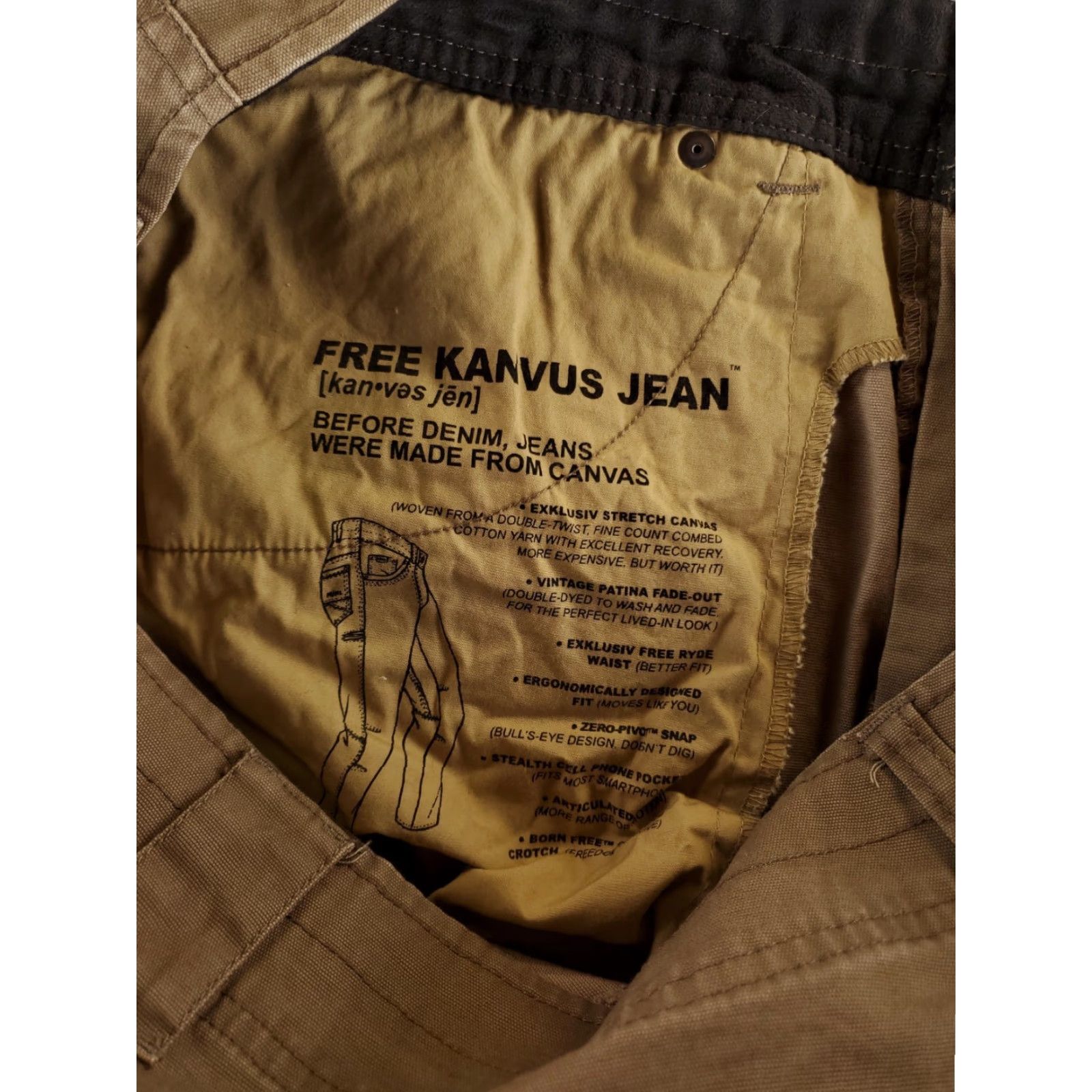 Vintage Kuhl Free Kanvus Pants Jeans Brown Mens 37 x 32 Inseam 32 Regular Chino Men Size US 37 - 3 Thumbnail