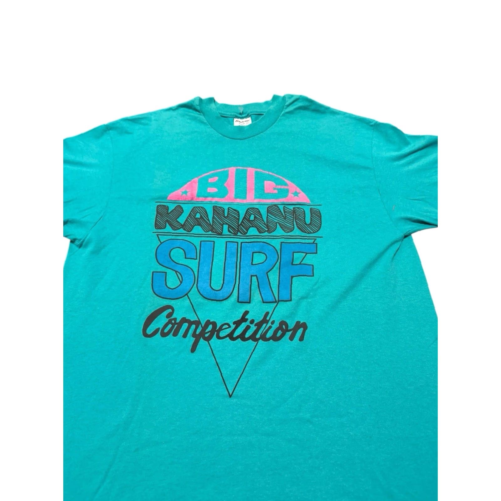 Vintage VINTAGE 80s 90s BIG KAHANU SURF COMPETITION T-Shirt XL Stedman Teal Made In USA Shirt Men XL Yellow USA Surf 80s 90s Size US XL / EU 56 / 4 - 6 Thumbnail