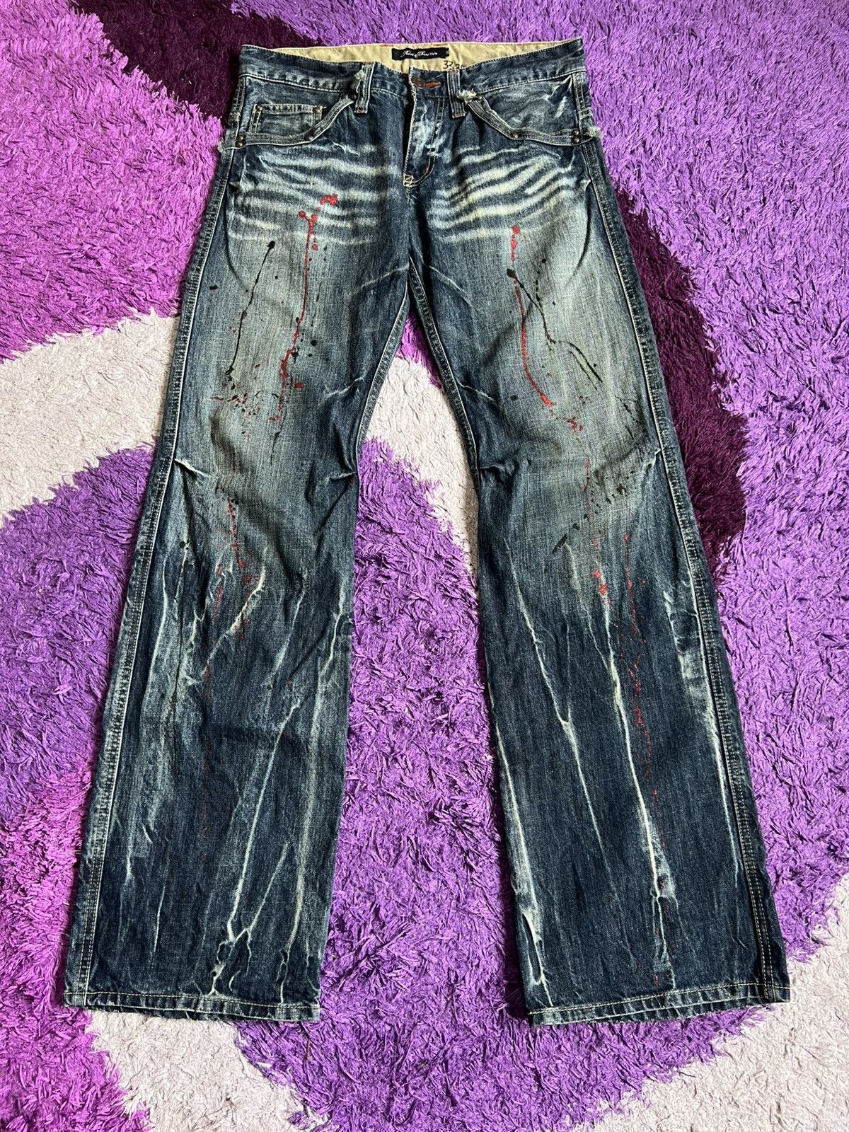 If Six Was Nine × Japanese Brand × Vintage Root Three Style Flare Denim Jeans Size US 32 / EU 48 - 1 Thumbnail