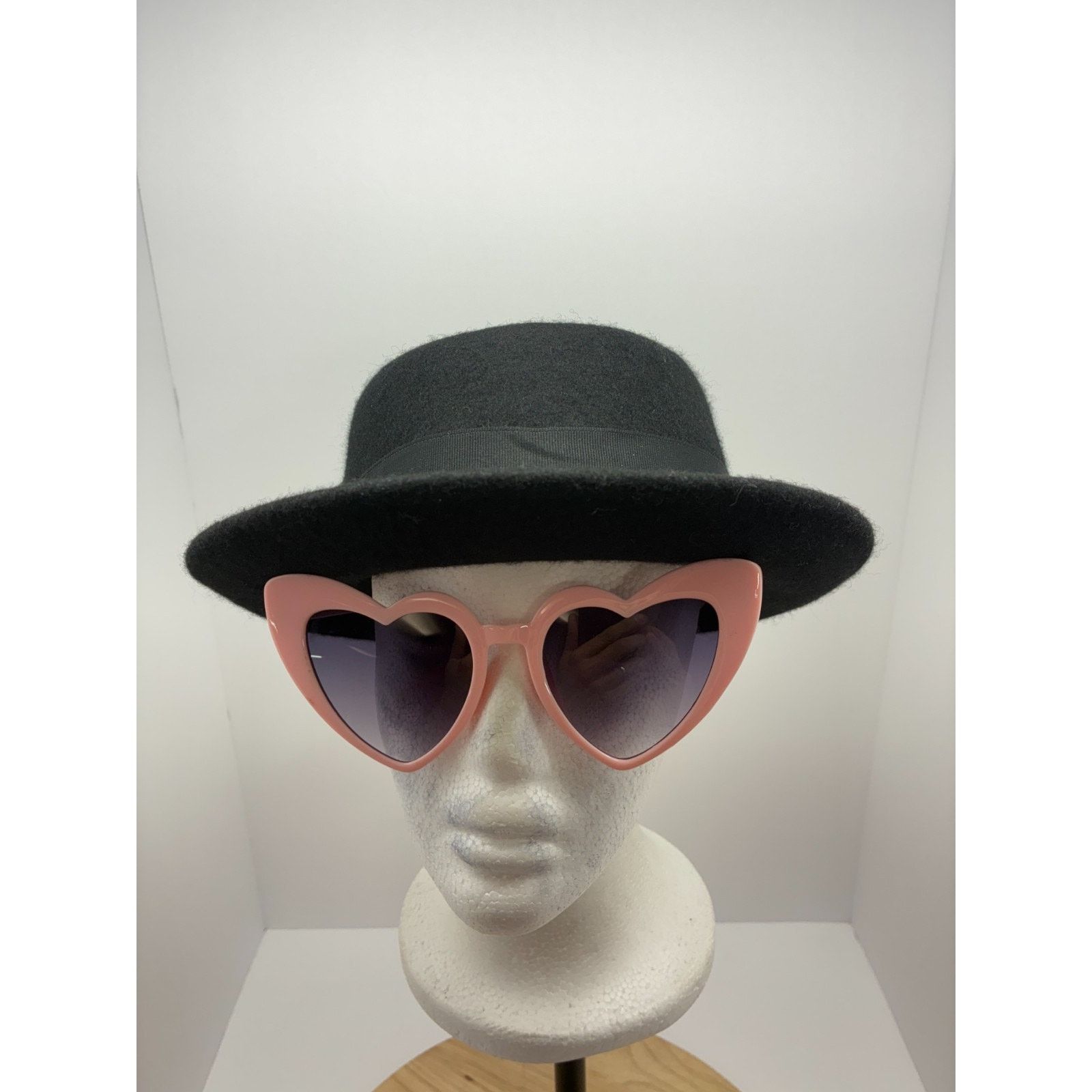 Other Rosin Headwear Black Wool Felt Pork Pie Hat – Size M Size ONE SIZE - 4 Thumbnail