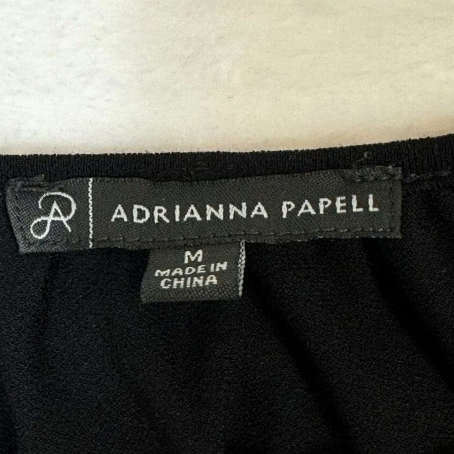 Adrianna Papell Adrianna Papell Blouse Women M Black Lace Sheer Long Sleeve Top W 350 Shirt Size M / US 6-8 / IT 42-44 - 7 Thumbnail