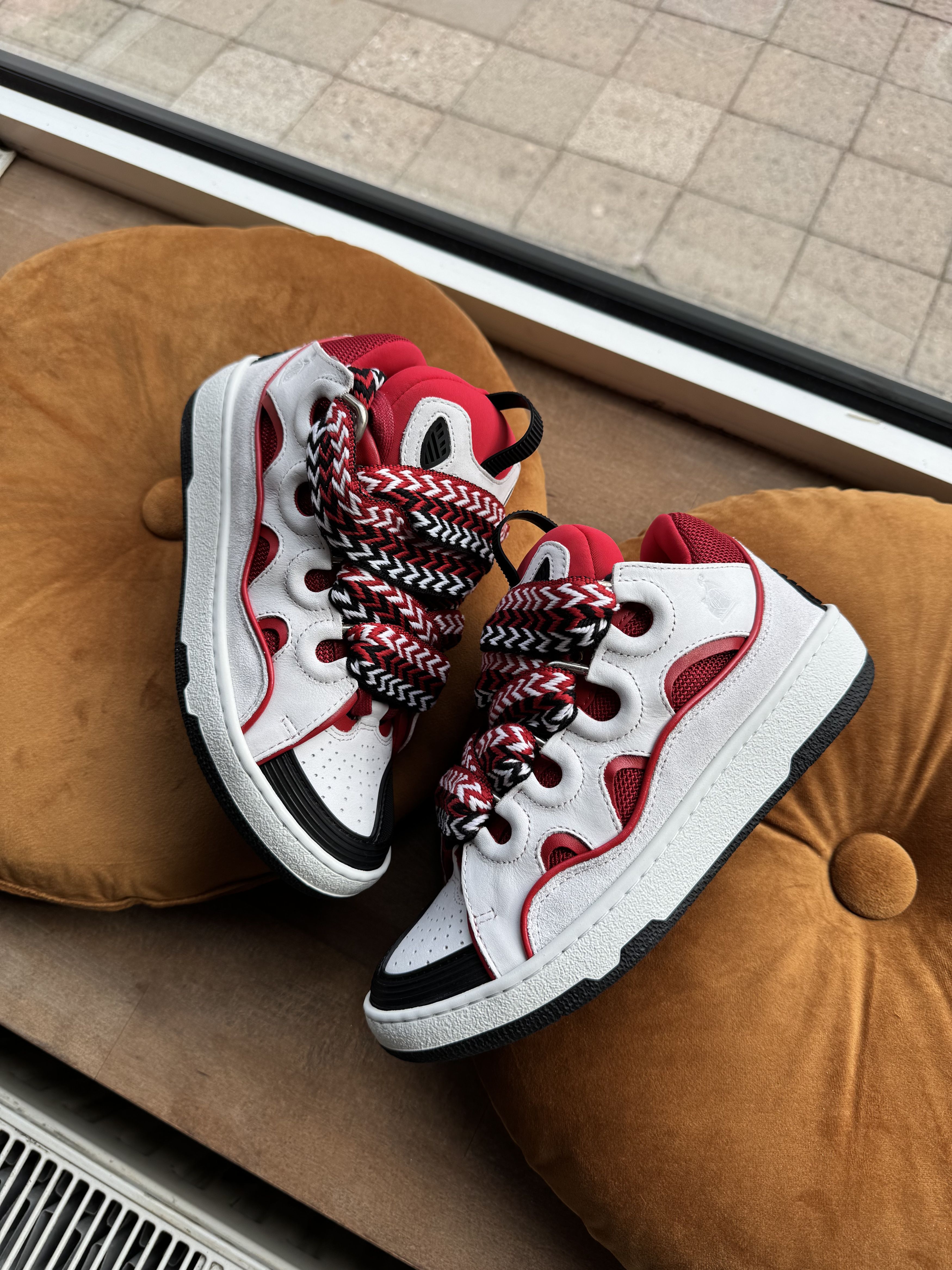 Lanvin Lanvin Curb White/Red 38IT Size US 8 / IT 38 - 1 Thumbnail