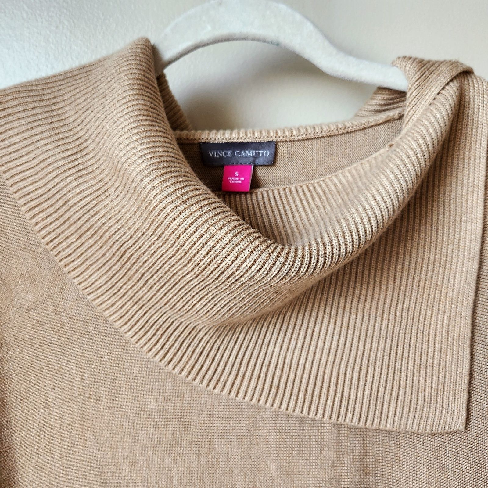 Vince Camuto Vince Camuto Women Fold-Over Neck Casual Sweater Size S Size S / US 4 / IT 40 - 3 Thumbnail