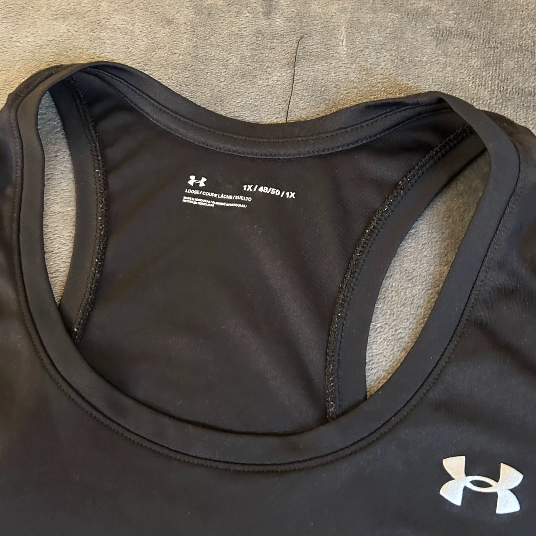 Under Armour Under Armour Tank Top Women Racerback Sleeveless Athletic Gym 1X Black Size XL / US 12-14 / IT 48-50 - 2 Thumbnail