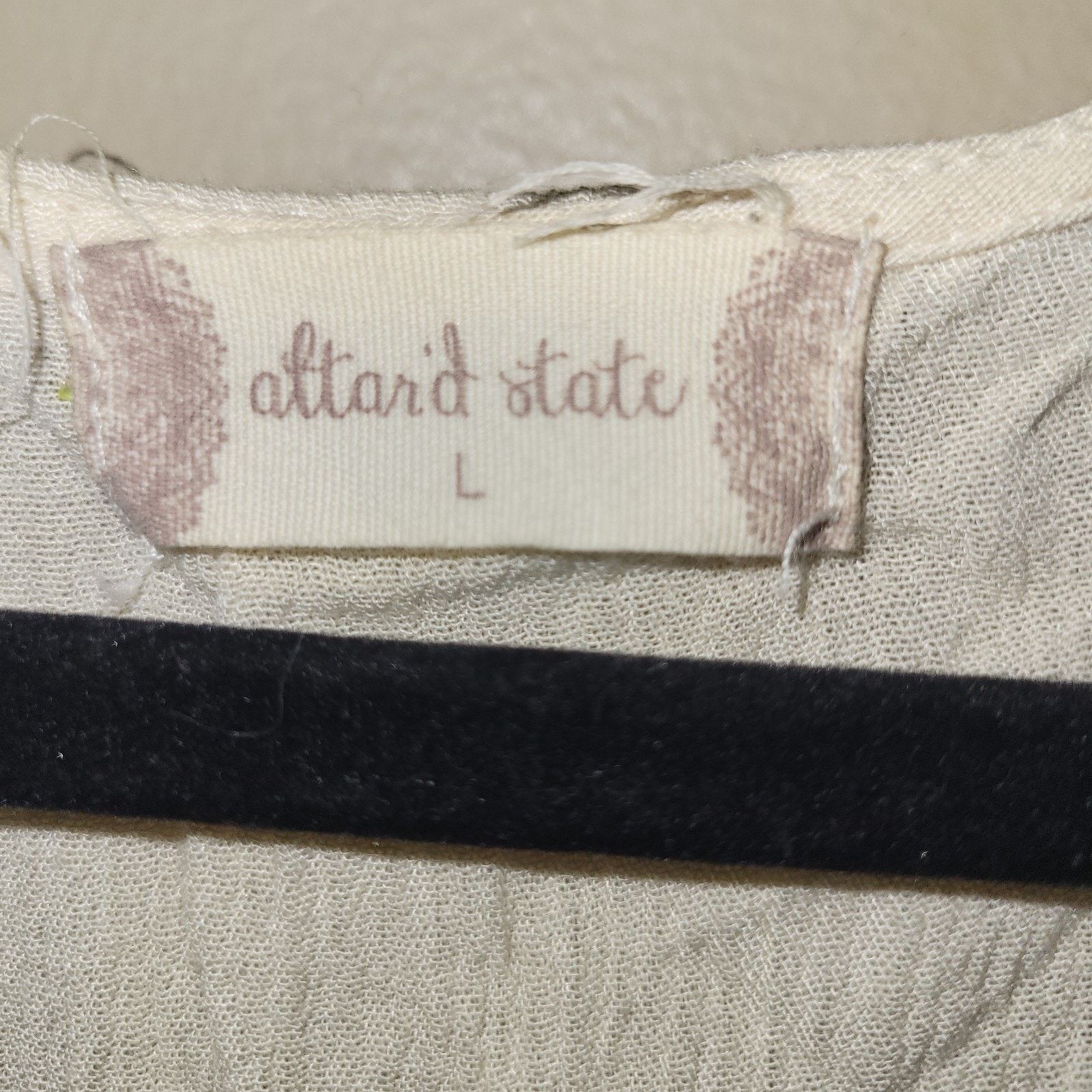& Other Stories Altered State Tunic Blouse Flowy Sleeves Fringe Cream M/L Size L / US 10 / IT 46 - 3 Thumbnail