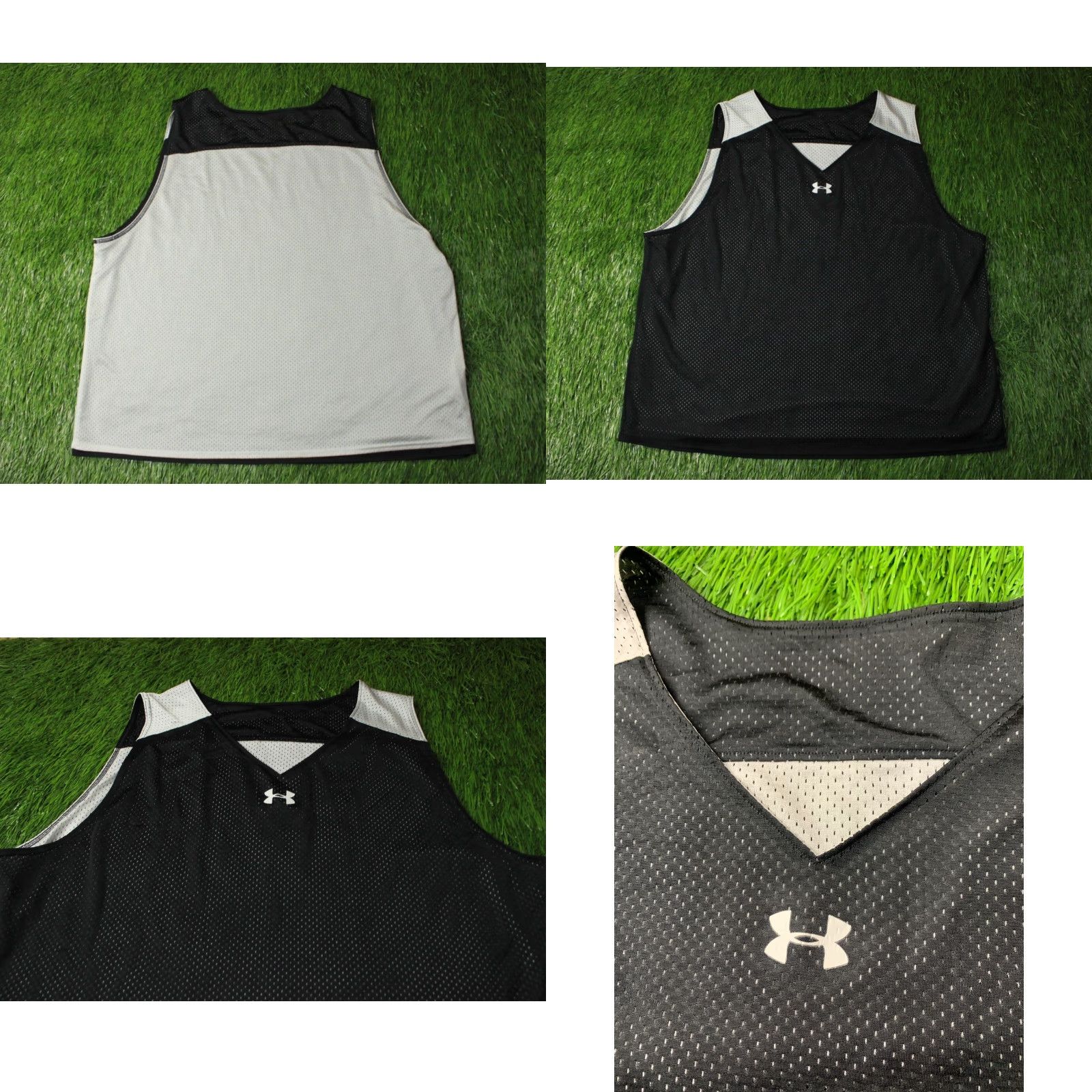 Under Armour UNDER ARMOUR Men Vest Shirt Double-Sided Training Base Layer 2017 XXXL White and Black CrossFit Short Sleeve 100% Polyester Size US XXL / EU 58 / 5 - 8 Thumbnail